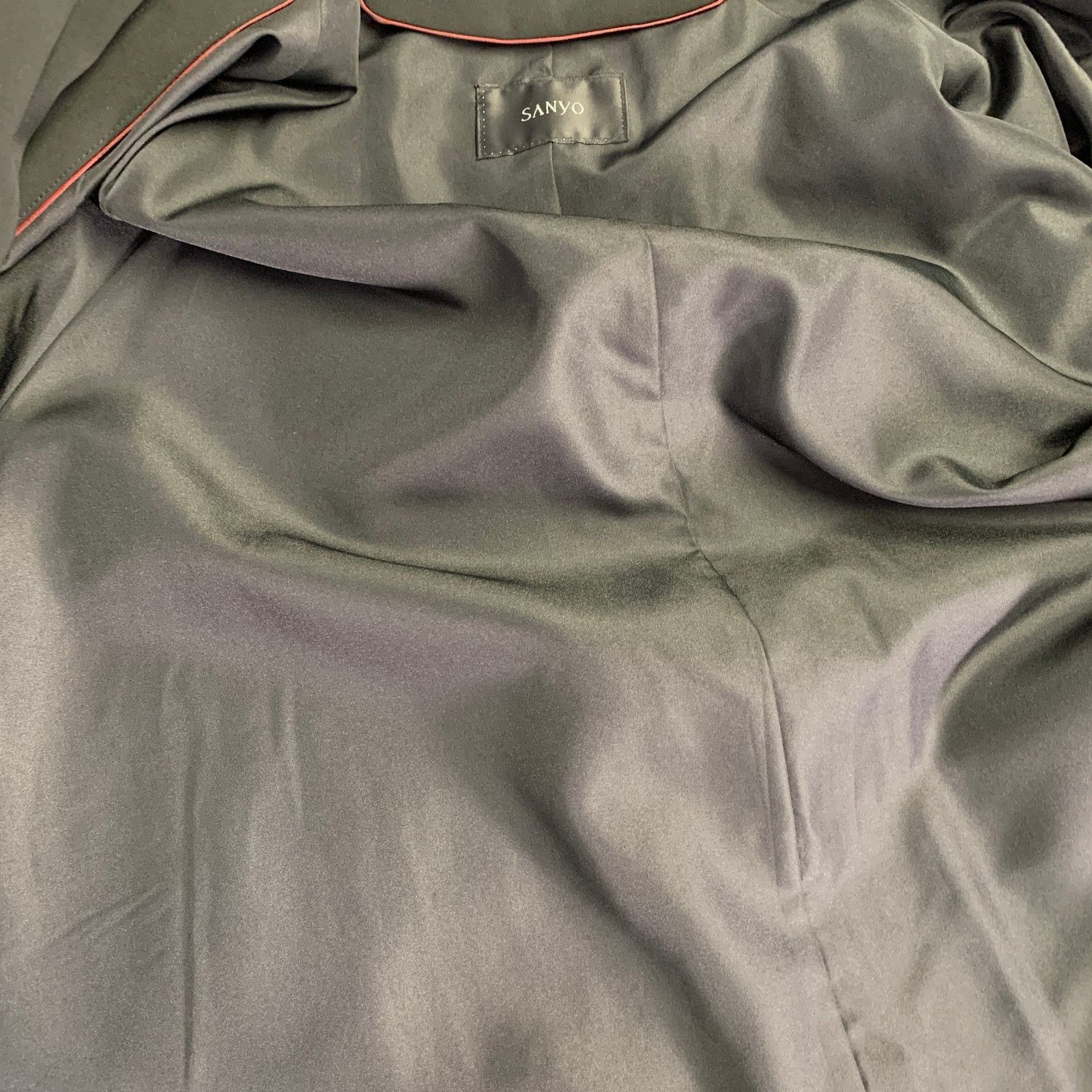 Sanyo SANYO Size L Black Polyester Hidden Buttons Coat Size US L / EU 52-54 / 3 - 9 Thumbnail