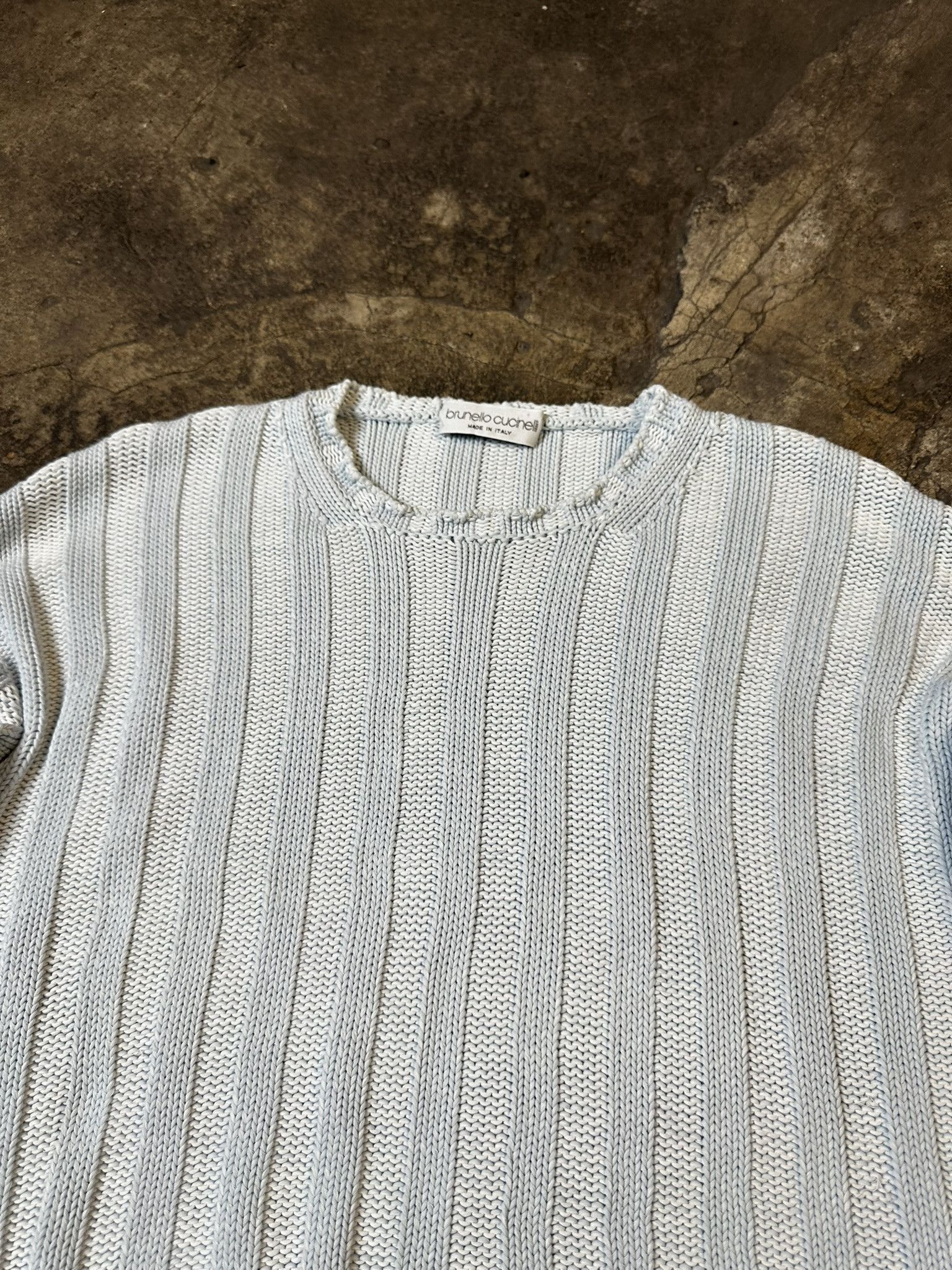 Brunello Cucinelli Vintage Brunello Cucinelli Cotton Cable Knit Sweater Size US M / EU 48-50 / 2 - 4 Thumbnail