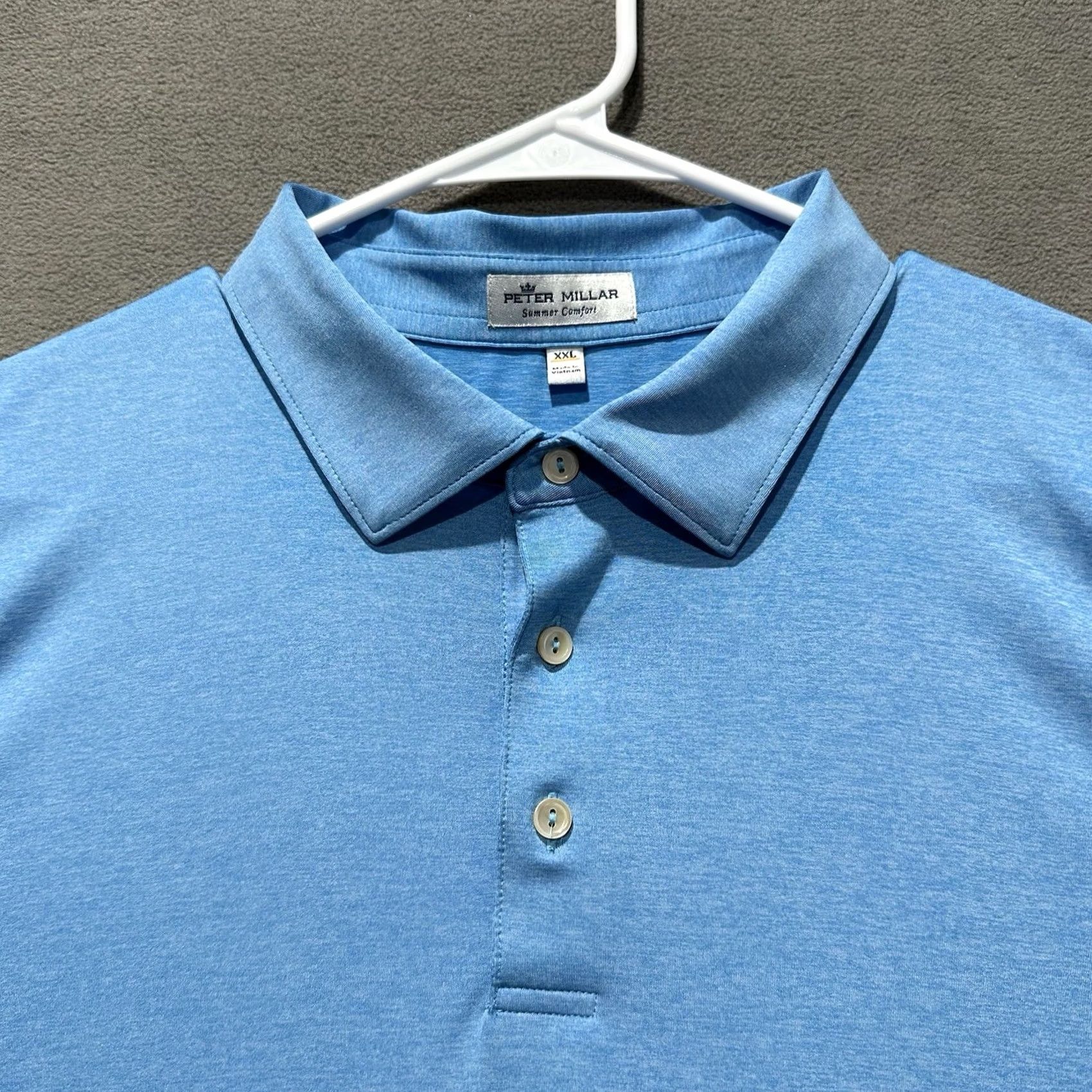 Peter Millar Peter Millar Summer Comfort Shirt Men 2XL Heathered Blue Golf Polo Stretch EUC Size US XXL / EU 58 / 5 - 3 Thumbnail