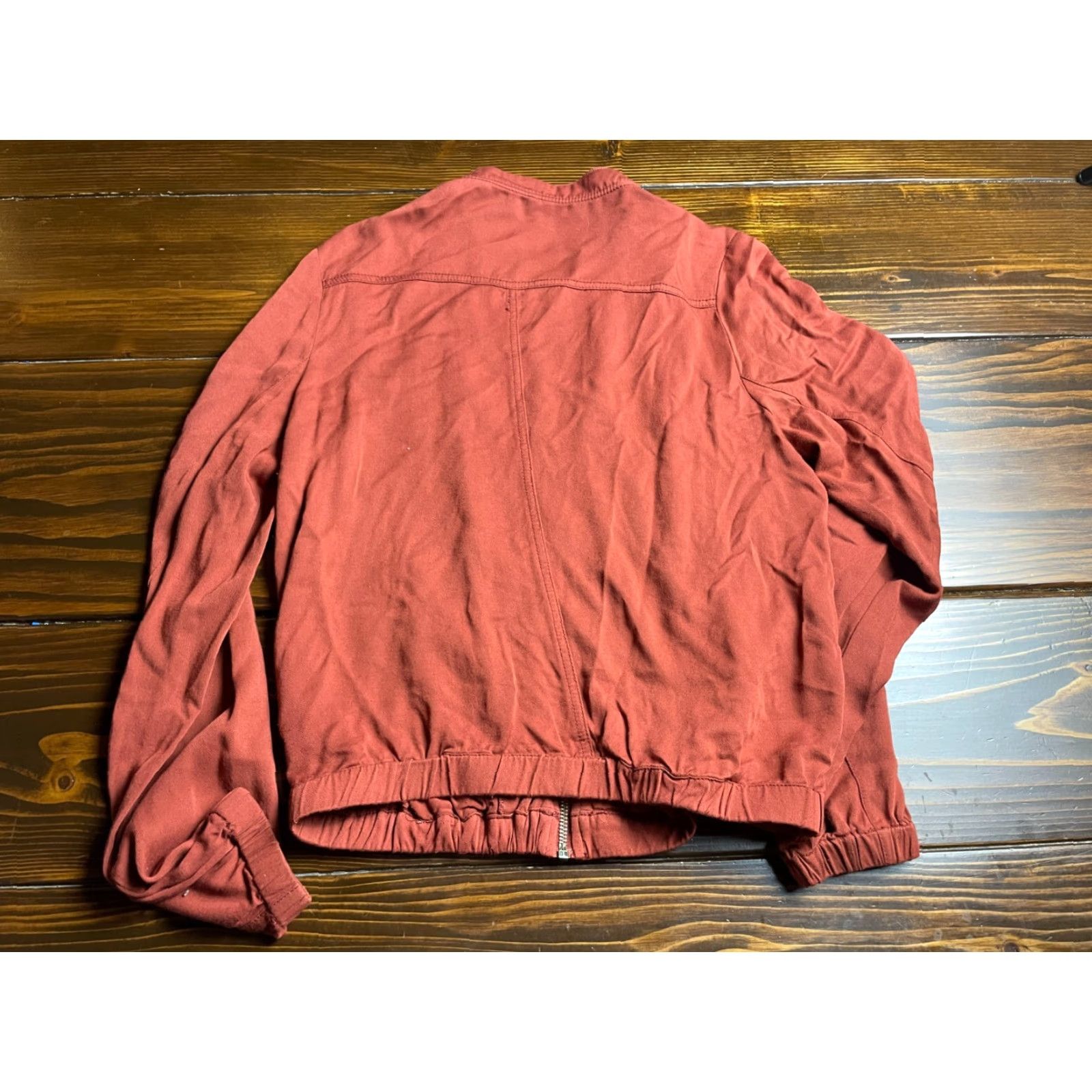 Vintage Maurices Sweater Women's Size Small Rusty Red Full Zip Pocket Casual Womens Regular Fit Knit Shirt? Size S / US 4 / IT 40 - 2 Thumbnail
