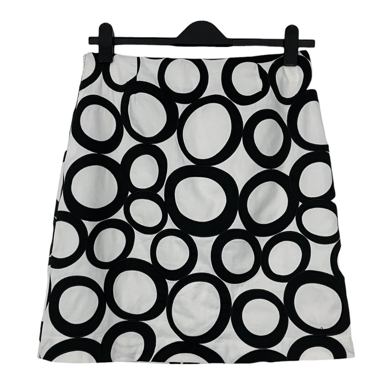Other Doncaster Black & White Geometric Circle Print A-Line Skirt Size 30" / US 8 / IT 44 - 4 Thumbnail