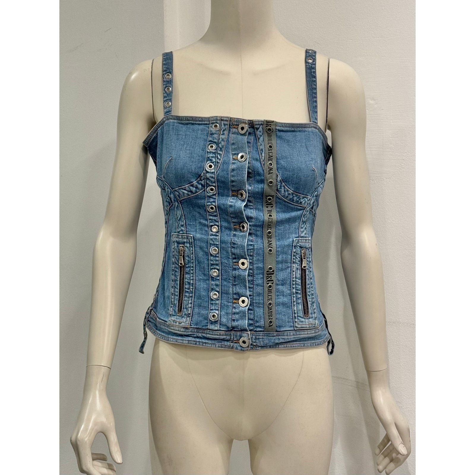 Dolce & Gabbana 2000s Dolce & Gabbana denim military corset Size S / US 4 / IT 40 - 2 Thumbnail