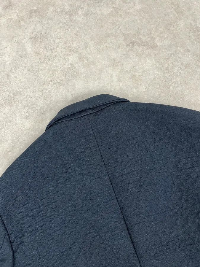 Prada 2000s Prada Navy Plissed Blazer Jacket Size 42R - 7 Thumbnail