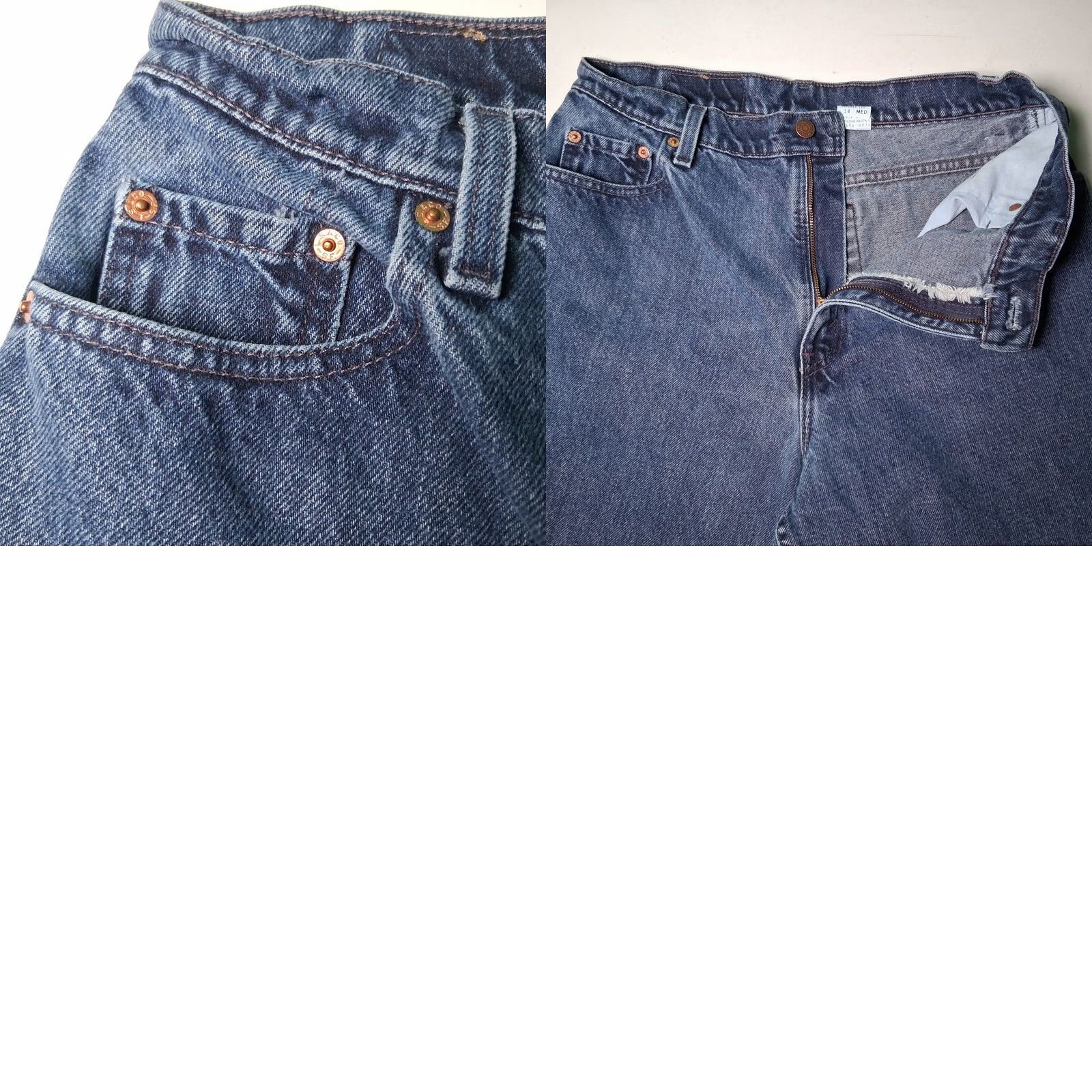 Levi's VINTAGE Levi's 551 Jeans Women Size 14 Med Relaxed Fit Tapered Leg Blue Denim Jeans 5-Pocket Womens 90s USA Made Size 36" / US 14 / IT 50 - 11 Thumbnail