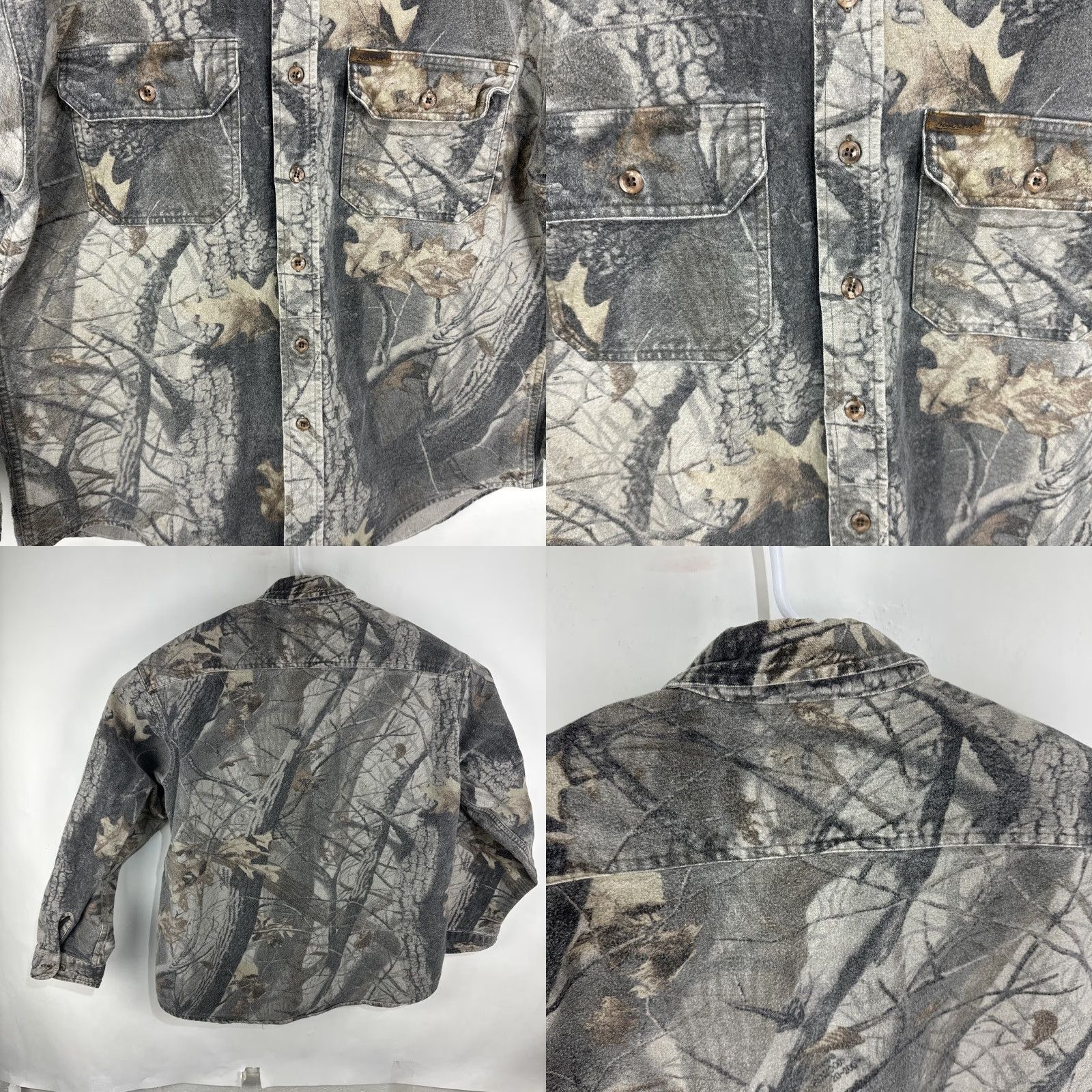 Vintage VINTAGE Woolrich Shirt Men L Camouflage Hunting Outdoor Casual Workwear Beige Flannel Button-Up Pockets Long Sleeve Realtree Fall Winter Spring Mens Size US L / EU 52-54 / 3 - 8 Thumbnail