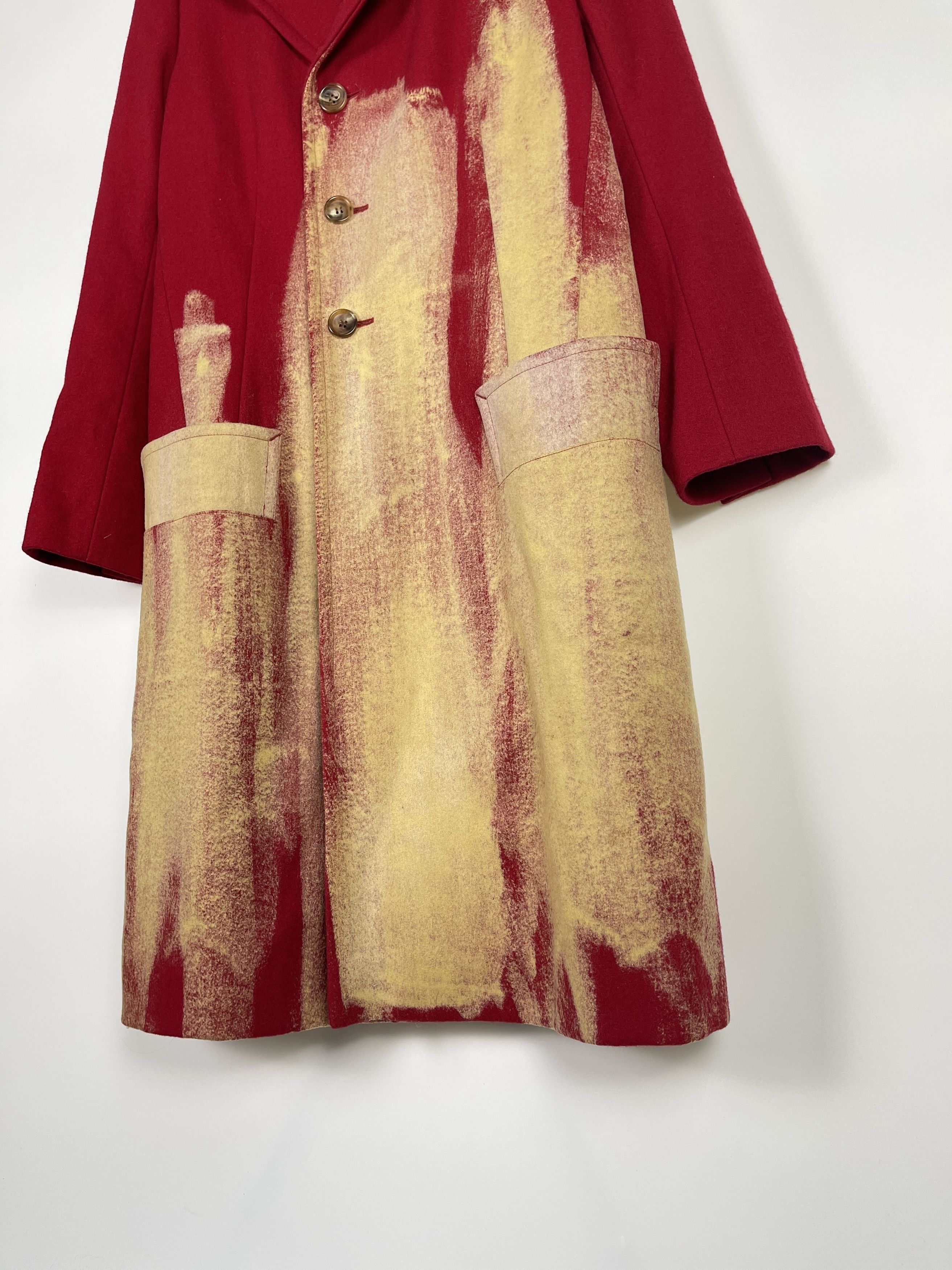 Yohji Yamamoto Yohji Yamamoto Y's SS08 Bleached Red Coat Size US M / EU 48-50 / 2 - 2 Thumbnail
