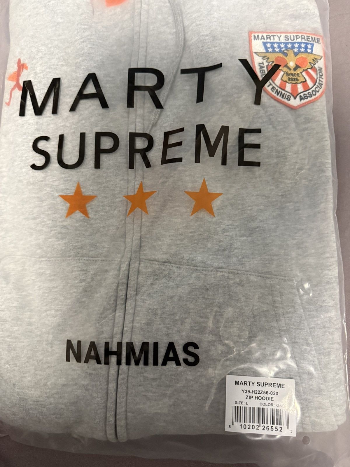 A24 × Nahmias Marty Supreme Nahmias A24 Grey zip hoodie hooded sweatshirt Size US L / EU 52-54 / 3 - 7 Thumbnail