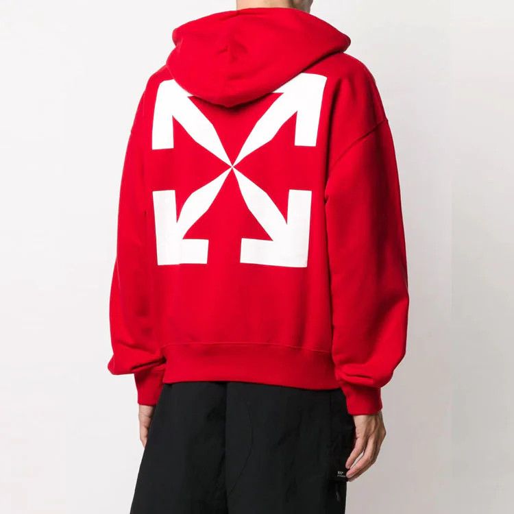 Off-White Red Pascal Painting Arrows Oversized Hoodie Size US XXL / EU 58 / 5 - 3 Thumbnail
