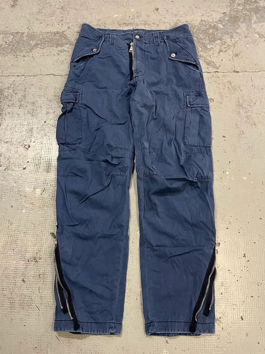 Dolce & Gabbana AW2002 Dolce & Gabbana Cargo Zip Blue Pants Size US 34 / EU 50 - 5 Thumbnail