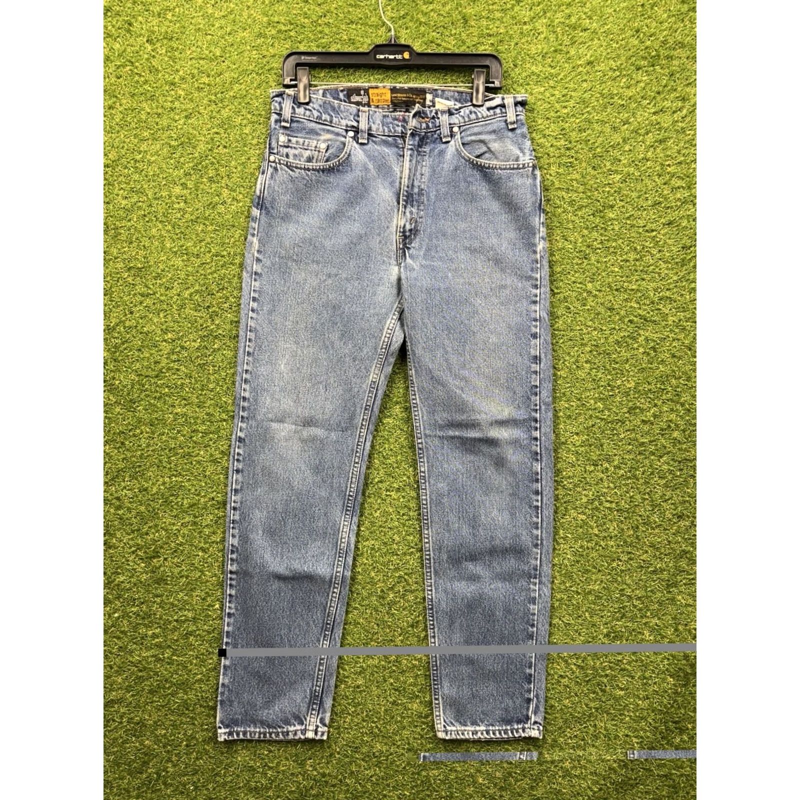 Levi's Levi's Silvertab Jeans Mens 33x34 Slim/Narrow Straight Denim Medium Wash Blue 5-Pocket Zipper Button Jeans Mens Size US 33 - 2 Thumbnail