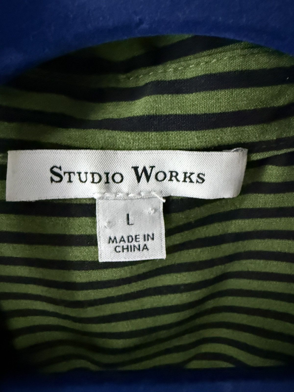 Other Studio Works Olive Green & Black Vertical Stripe Button-Up Size US S / EU 44-46 / 1 - 5 Thumbnail