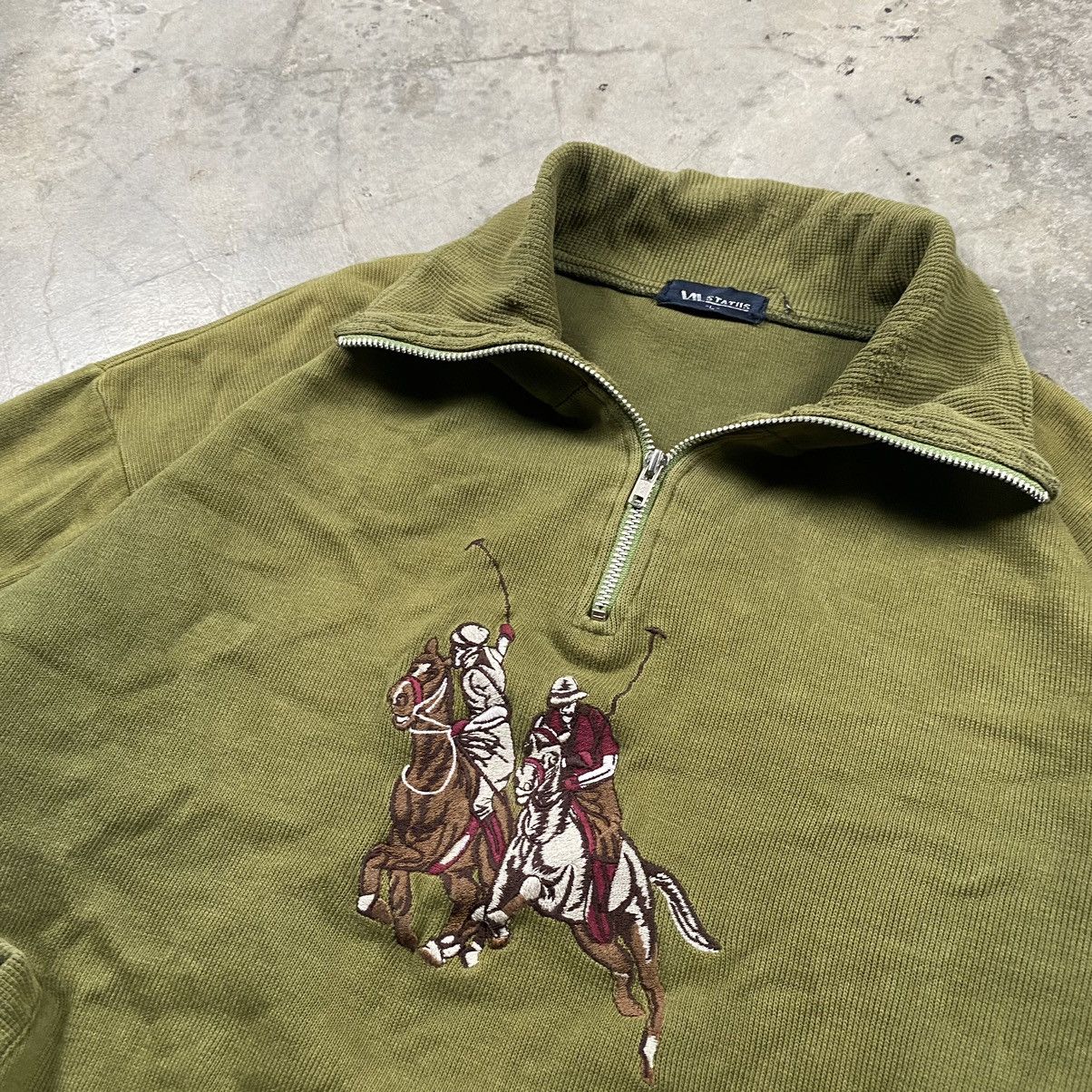 Japanese Brand × Vintage Rare 90s Polo Big Pony Parody Distressed Boxy Quarter Zip Size US M / EU 48-50 / 2 - 2 Thumbnail