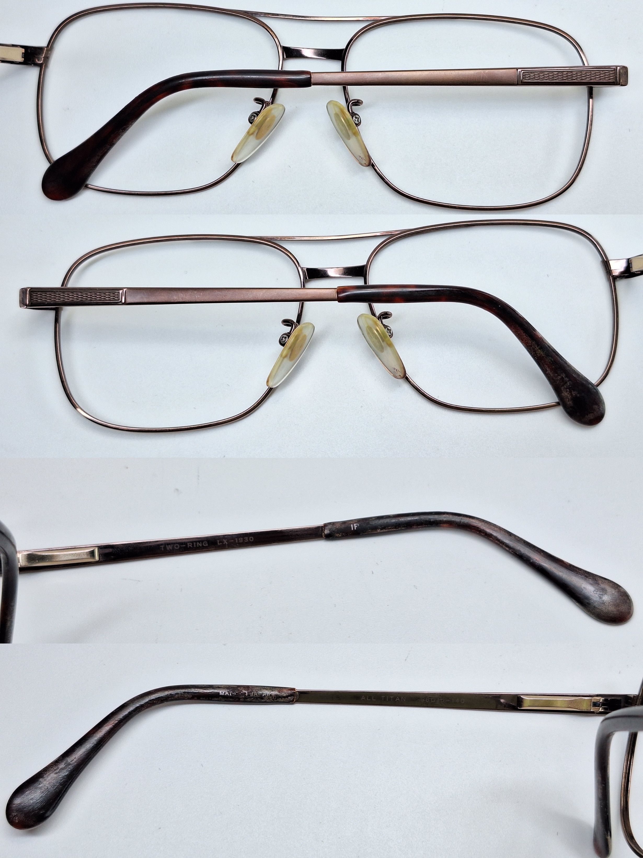 Other Two-Ring LX-1930 All Titanium IP Double Bridge Eyeglass Size ONE SIZE - 2 Thumbnail
