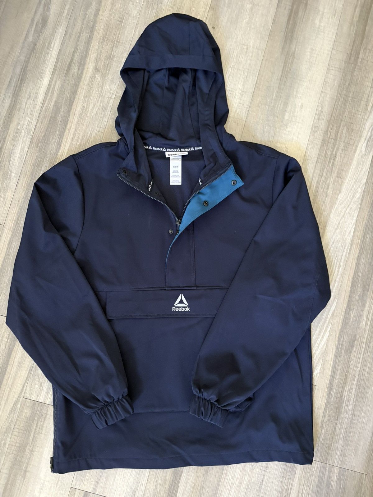 Reebok Reebok Navy Anorak Jacket Size US M / EU 48-50 / 2 - 1 Thumbnail