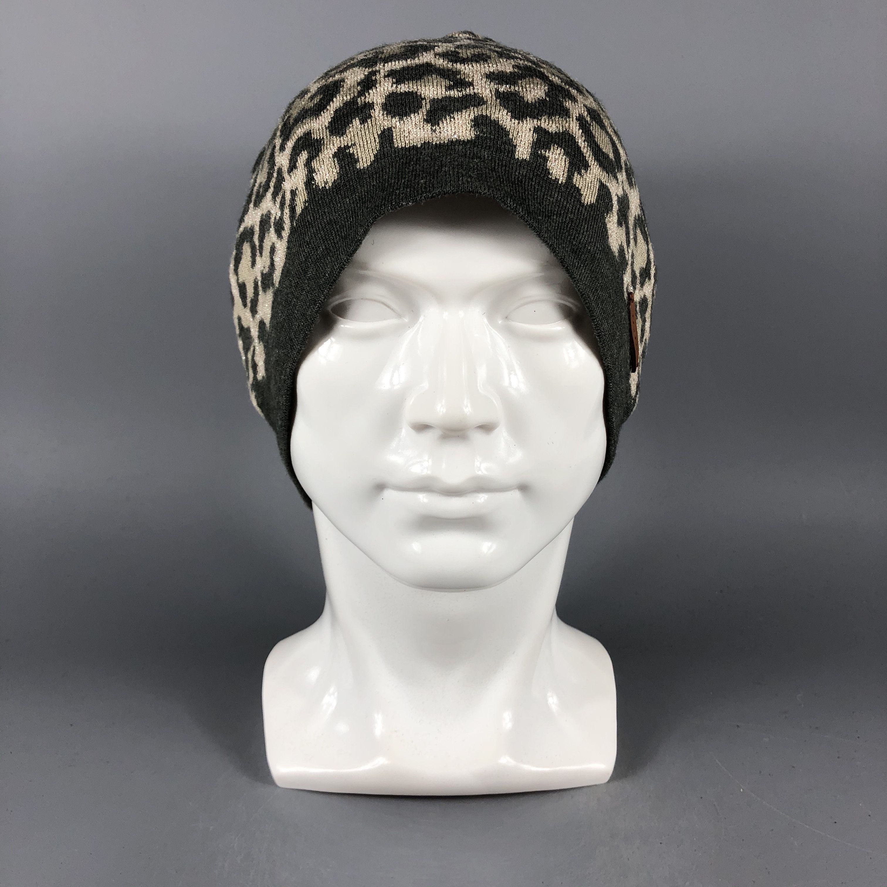 Coach Coach Leopard Design Cuffless Beanie Snow Hat Snow Cap -D817 Size ONE SIZE - 7 Thumbnail