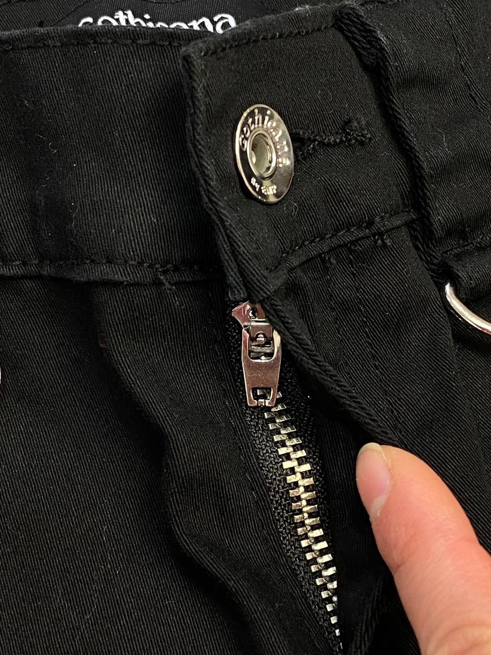 Other Gothicana by EMP Y2K Japanese Style Belted Zipper Slim Pants Size 27" / US 4 / IT 40 - 10 Thumbnail
