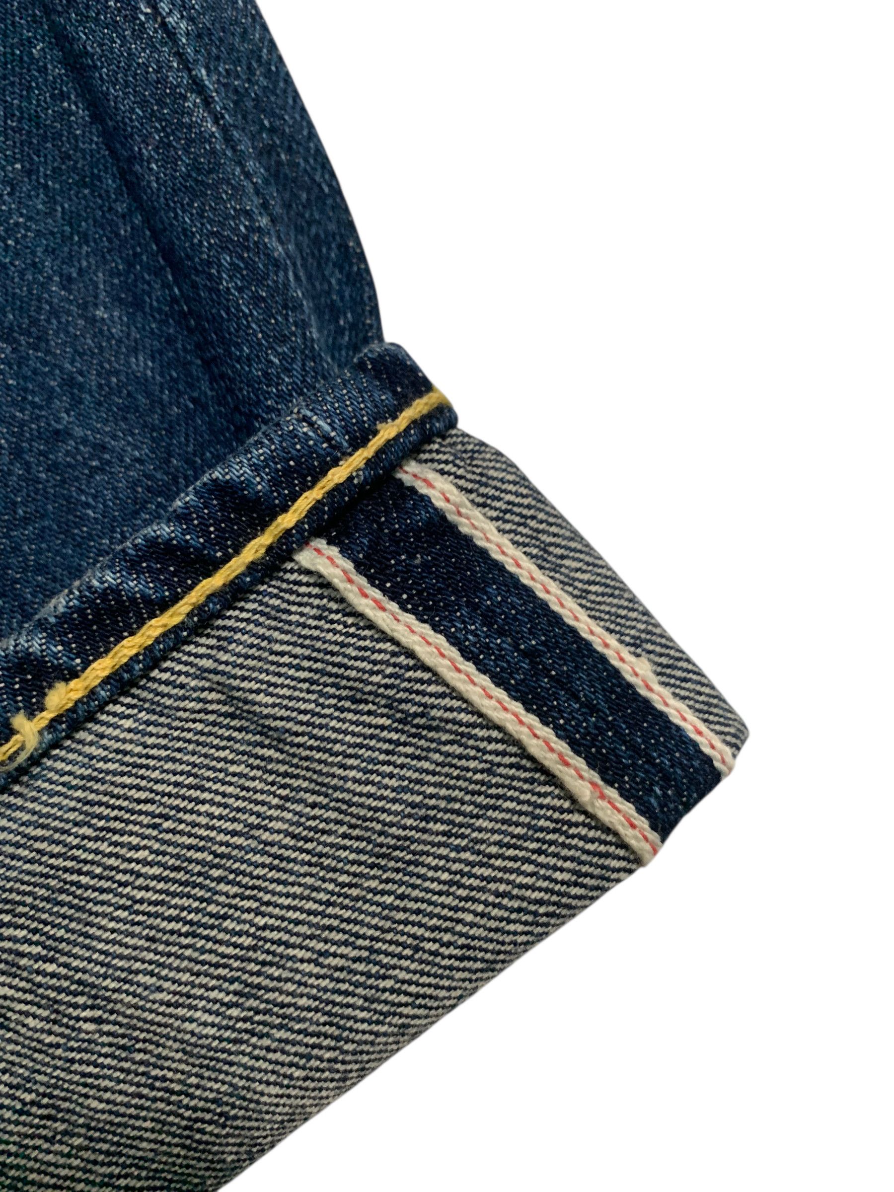 Kapital UNKNOWN BRAND JAPANESE SELVEDGE BUTTON FLY DISTRESSED DENIM Size US 32 / EU 48 - 8 Thumbnail