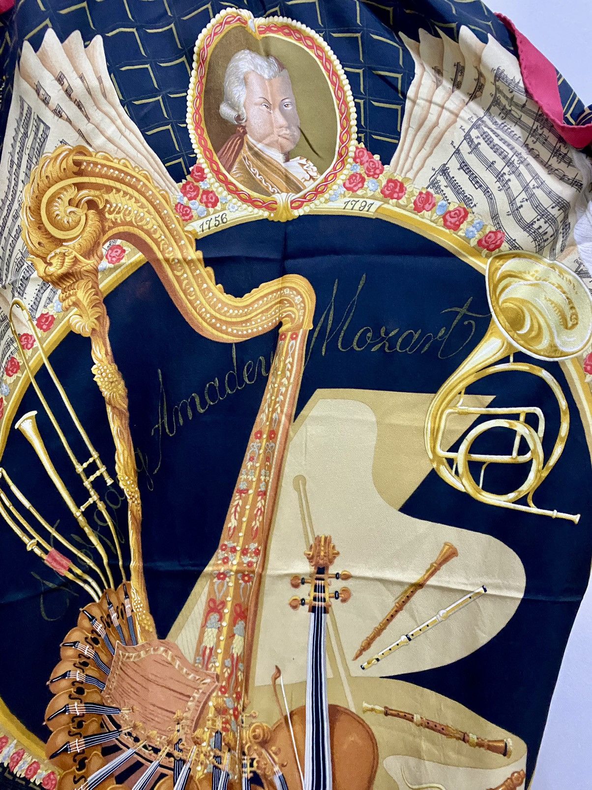 Hermes Rare Hermes Carre 90 "Wolfgang Amadeus Mozart" Silk Scarf Size ONE SIZE - 13 Thumbnail