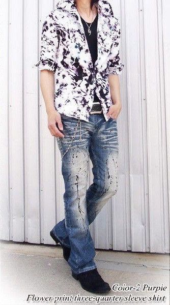 14th Addiction × Japanese Brand × KMRii 🔥Y2K Archived K.U.I Shirt Floral Print Goth Punk Size US L / EU 52-54 / 3 - 3 Thumbnail
