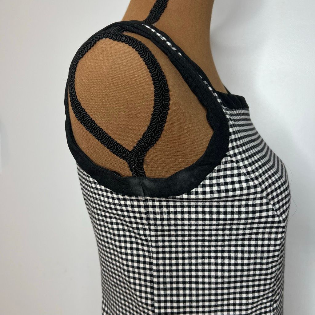 Vintage AGB Dress Byer California Vintage Black & White Gingham Plaid Print, Women’s 6 Size M / US 6-8 / IT 42-44 - 5 Thumbnail