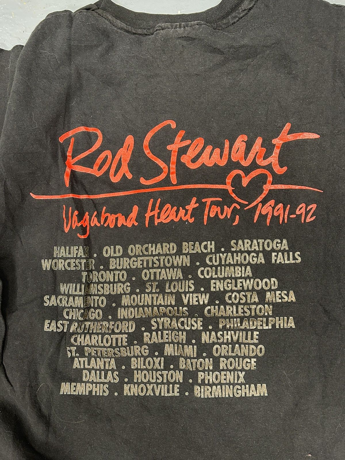 Band Tees × Vintage Crazy Vintage 1991 Rod Stewart Vagabond Heart Band Tee Shirt Size US M / EU 48-50 / 2 - 2 Thumbnail