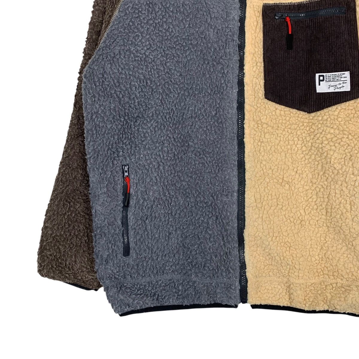 Japanese Brand Japanese Brand Power To The People Color Block Sherpa Jacket Size US L / EU 52-54 / 3 - 3 Thumbnail
