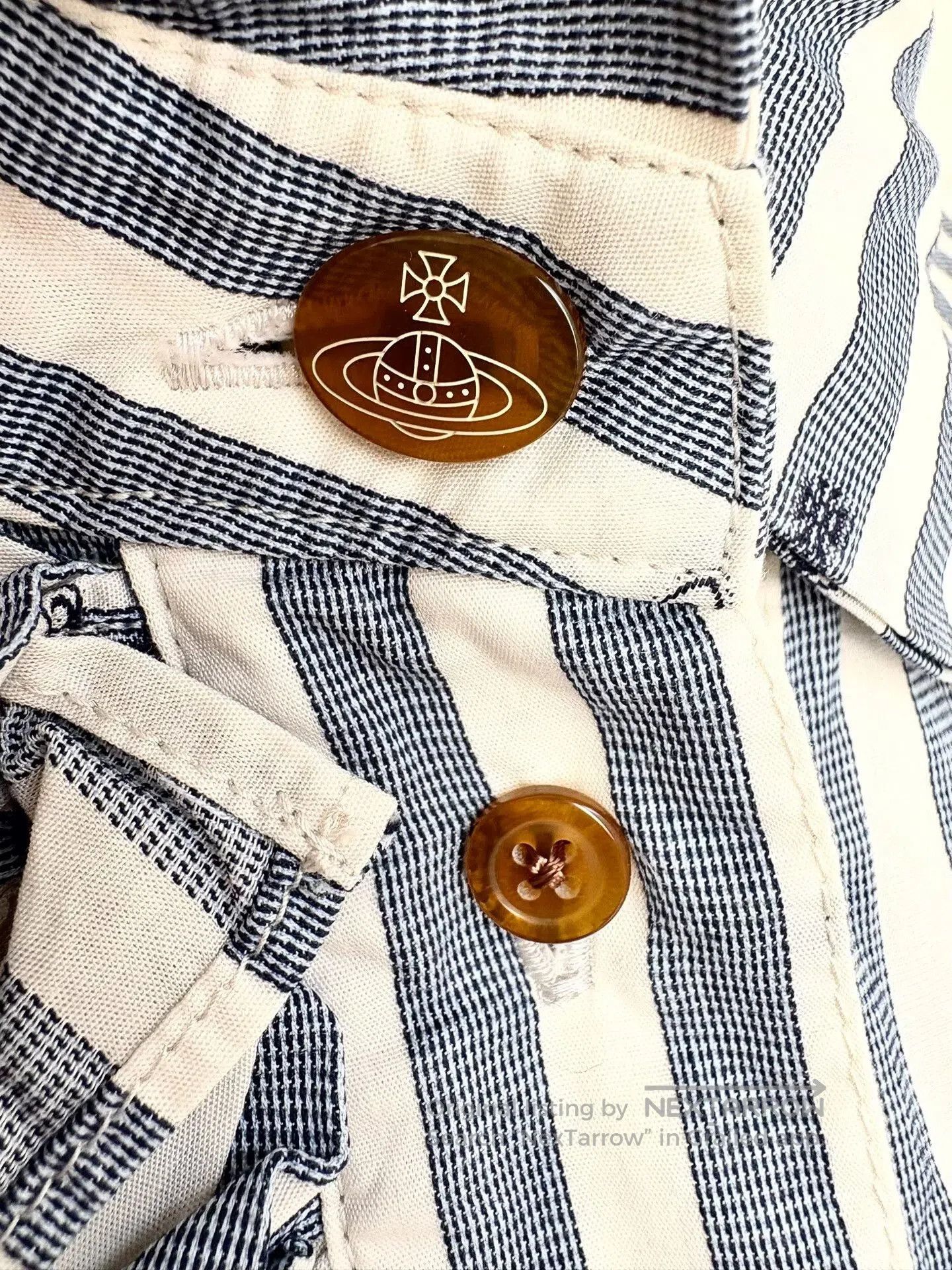 Vivienne Westwood Vivienne Westwood Striped Saturn Short Sleeve Shirt. Size S / US 4 / IT 40 - 7 Thumbnail
