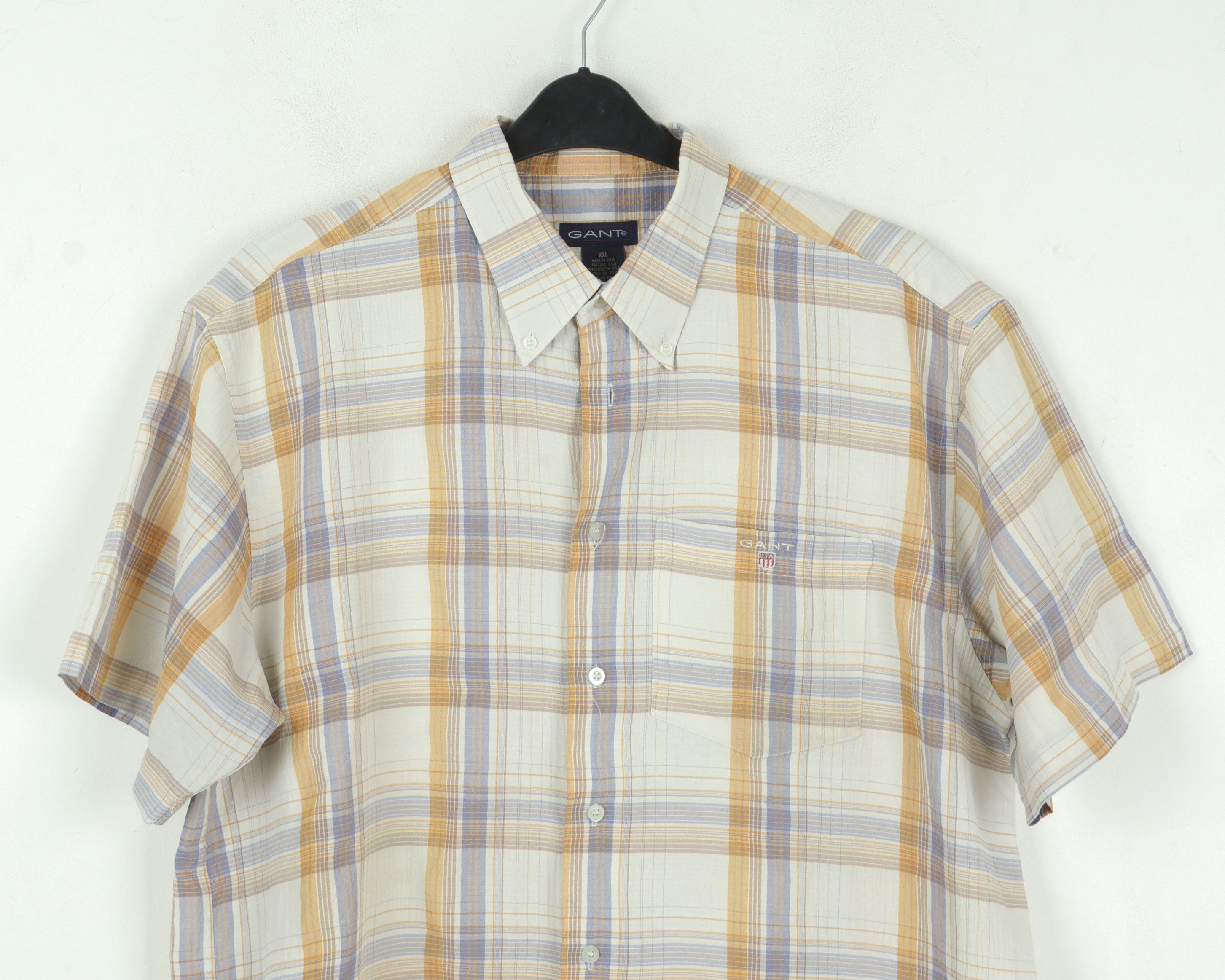 Gant Casual Shirt Check Button Up Plaid Short Sleeve Top Size US XXL / EU 58 / 5 - 3 Thumbnail