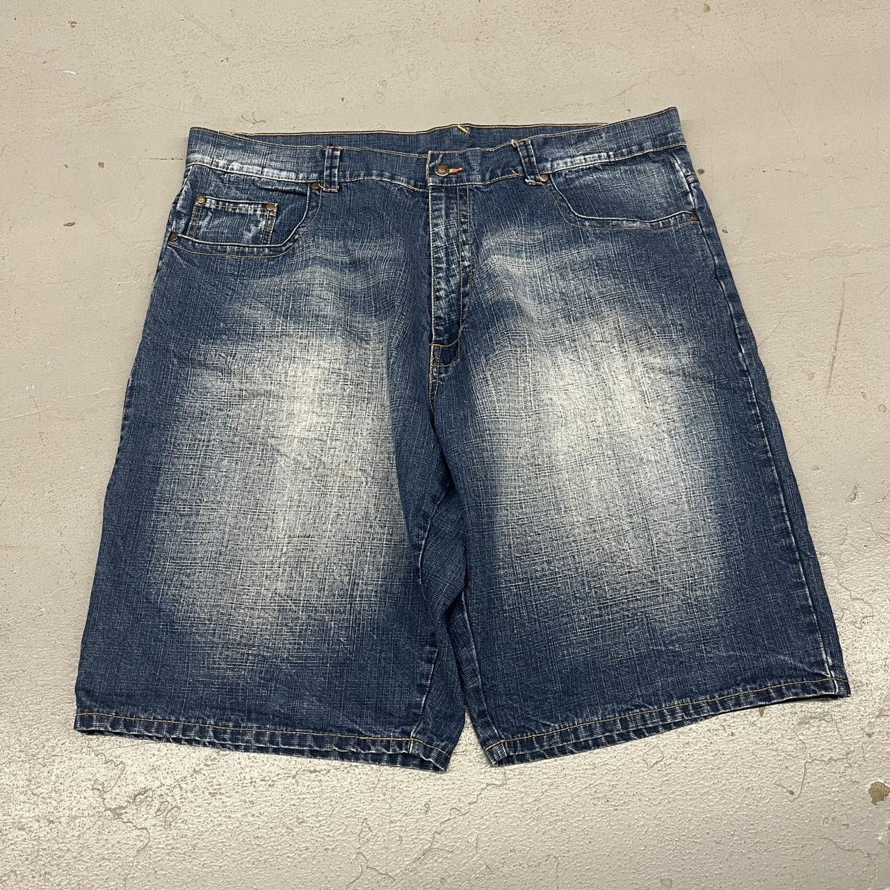 Karl Kani VTG Y2K Karl Kani Cyber Grunge Super Baggy Jean Shorts 46 Size US 44 / EU 60 - 2 Thumbnail