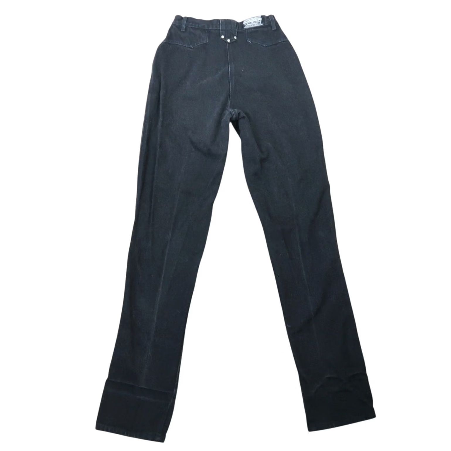 Vintage VINTAGE Rockies Jeans Western Bareback High Rise 24" 8 Black Denim 90s 80s Cowboy Southwestern Womens Jeans Size 30" / US 8 / IT 44 - 3 Thumbnail