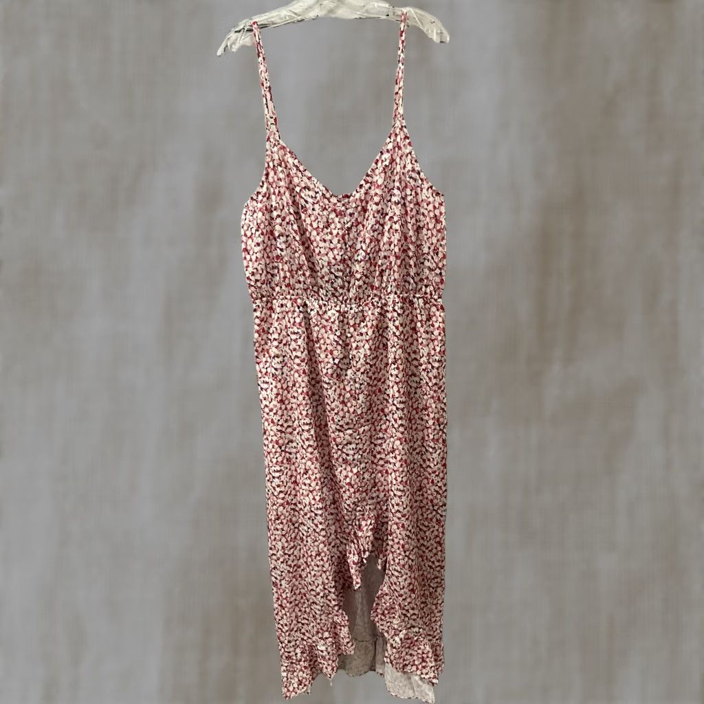 Vintage HEIMISH USA Maxi Dress 1X Pink Floral V-Neck Short Sleeve Pullover Casual Womens Maxi Dress Size XL / US 12-14 / IT 48-50 - 1 Thumbnail