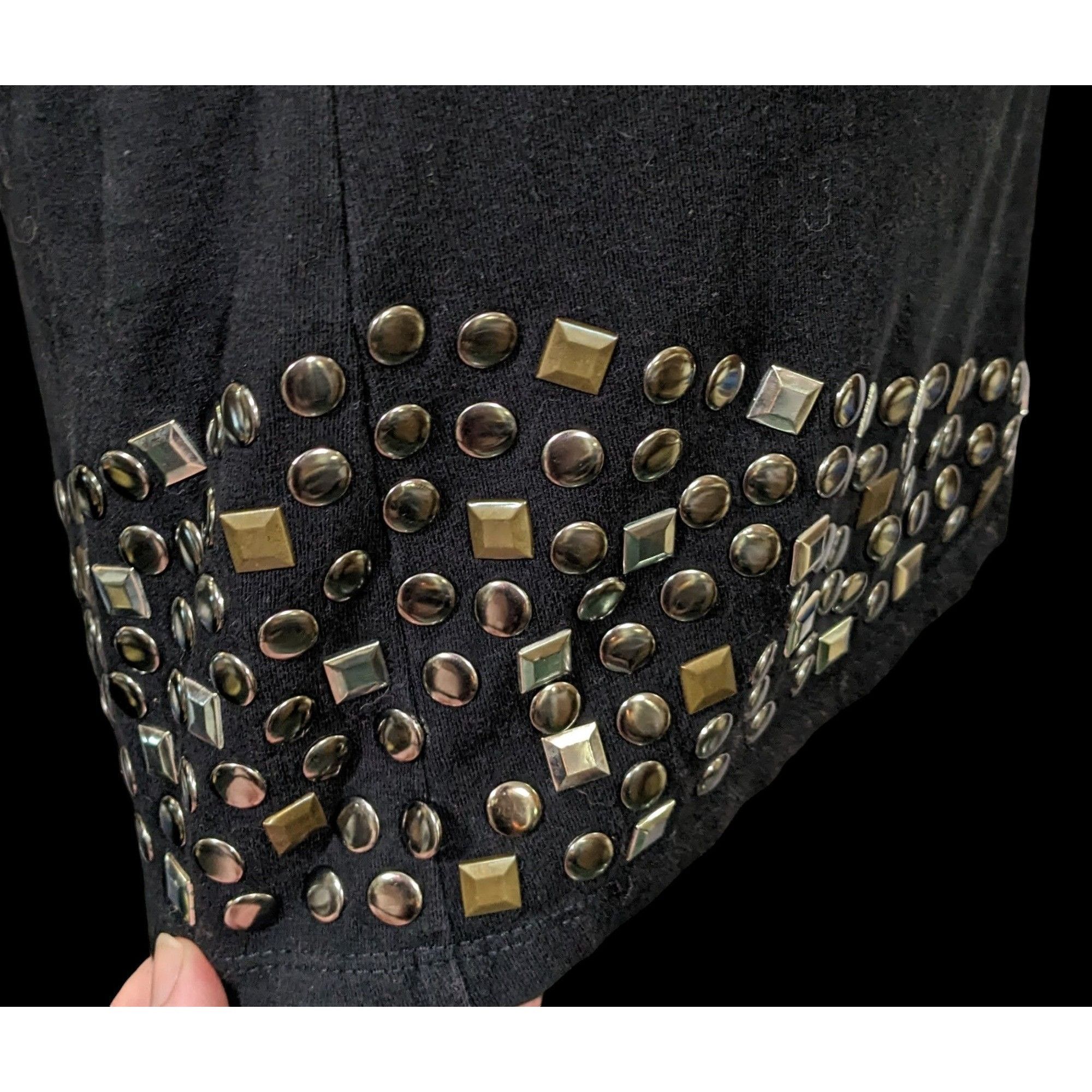 Tripp NYC Gothic Punk Tripp NYC Studded Mini Skirt Size 30" / US 8 / IT 44 - 3 Thumbnail