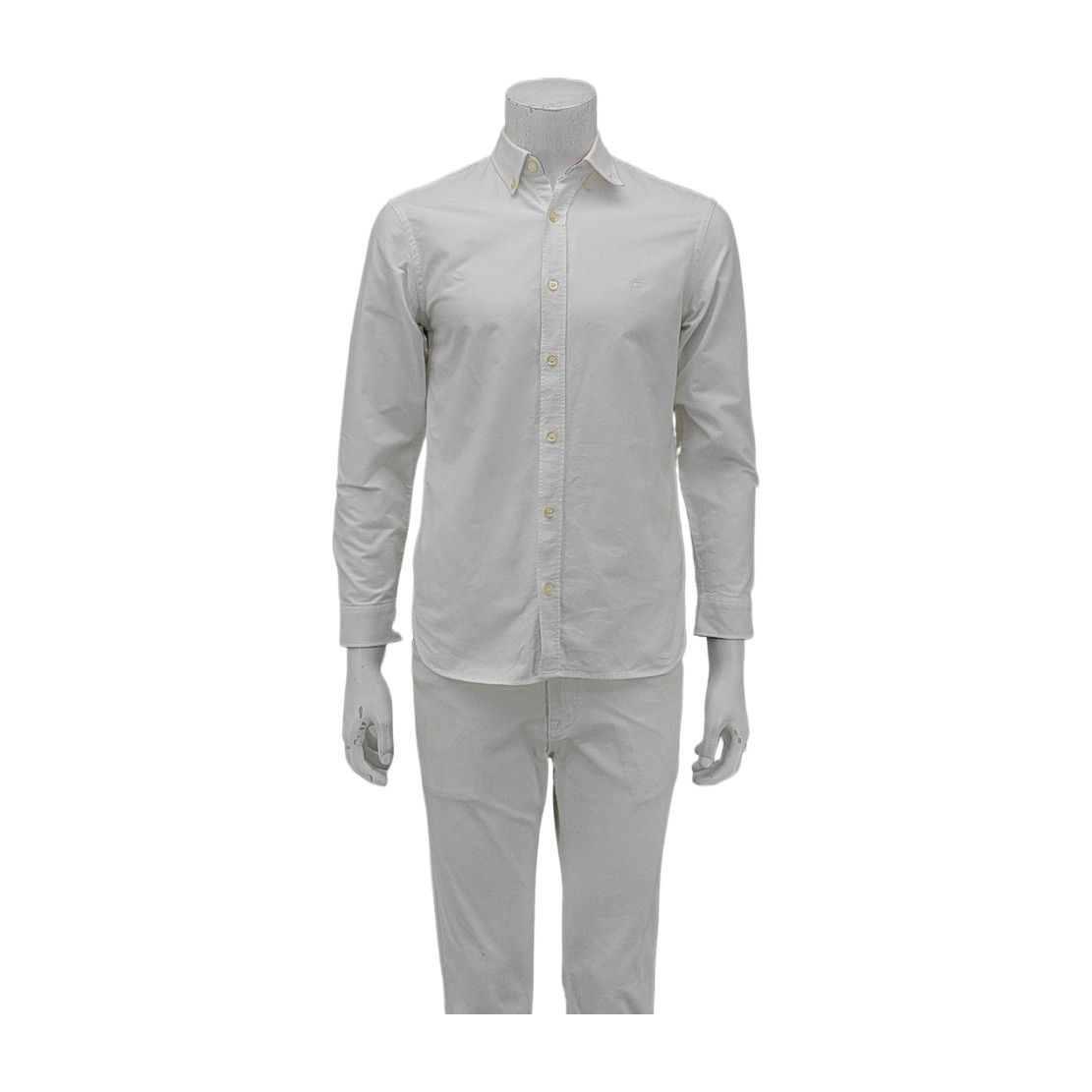 Burberry Burberry White Cotton Long Sleeve Shirt Size S Size US S / EU 44-46 / 1 - 1 Thumbnail