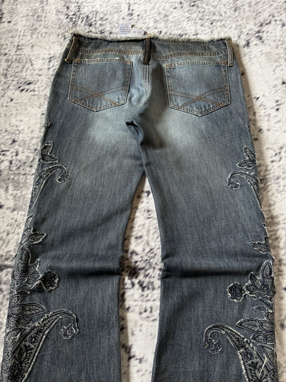 GOSTAR DE FUGA Sportmax Code By Max Mara Ornamental Embroidery Flared Jeans Size US 30 / EU 46 - 15 Thumbnail