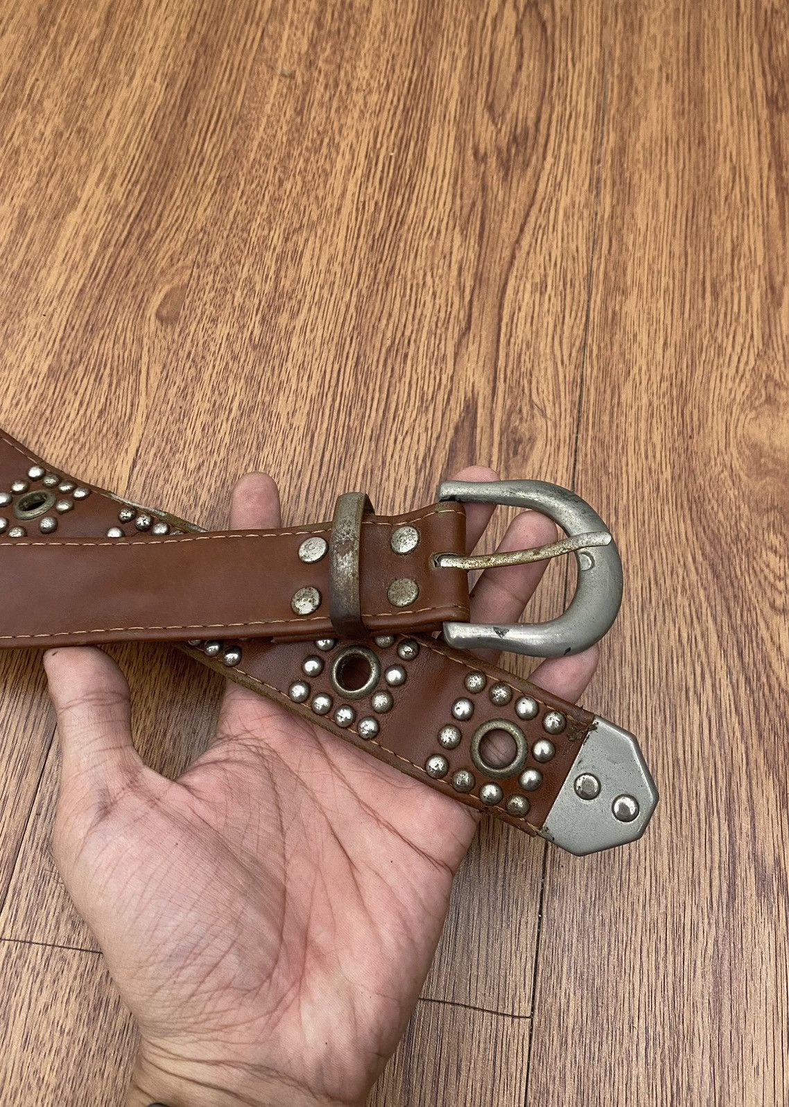 If Six Was Nine × Japanese Brand × KMRii Studded brown belt Size ONE SIZE - 2 Thumbnail