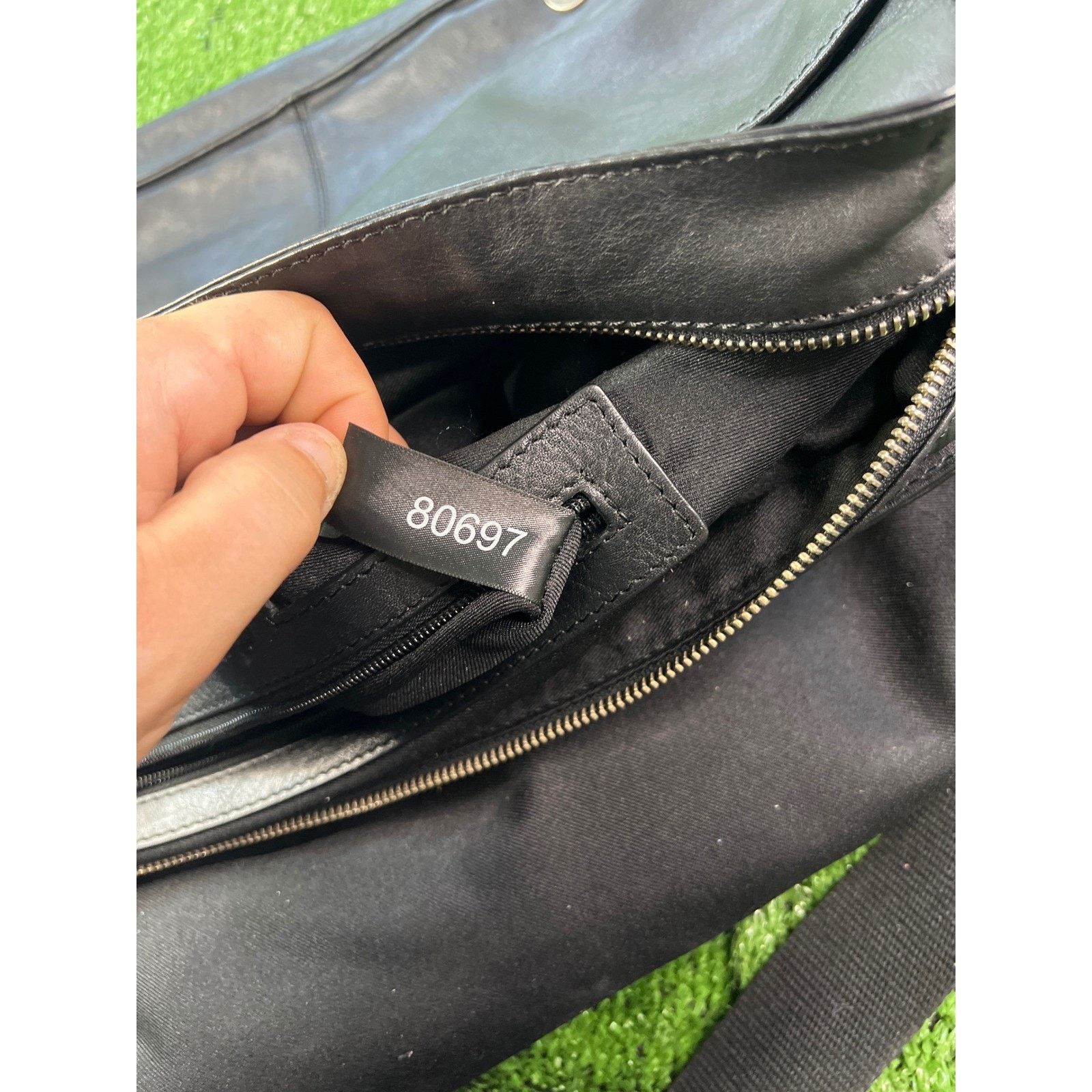 Tiger of Sweden Tiger of Sweden Black Leather Messenger Bag Shoulder Work Size 38 - 7 Thumbnail