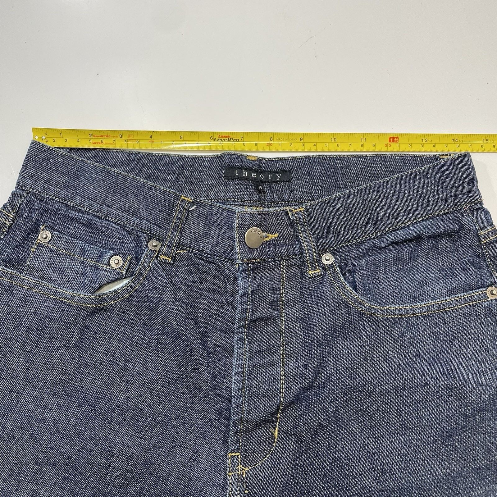 Theory Theory Dark Blue Wash Straight-Leg Jeans Men’s Size 30x28 Size US 30 / EU 46 - 5 Thumbnail