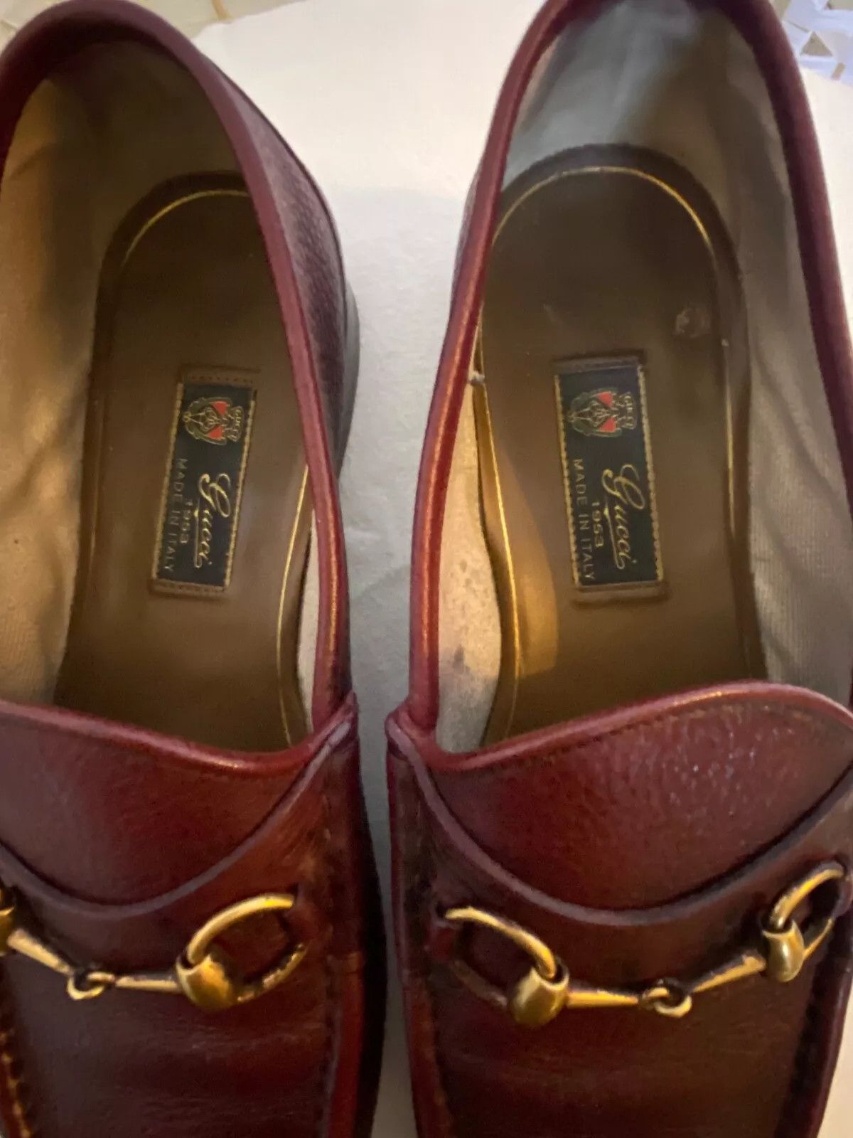 Gucci Gucci Horsebit Loafers Burgundy Leather 10.5 Snaffle Gold Size US 10.5 / EU 43-44 - 6 Thumbnail