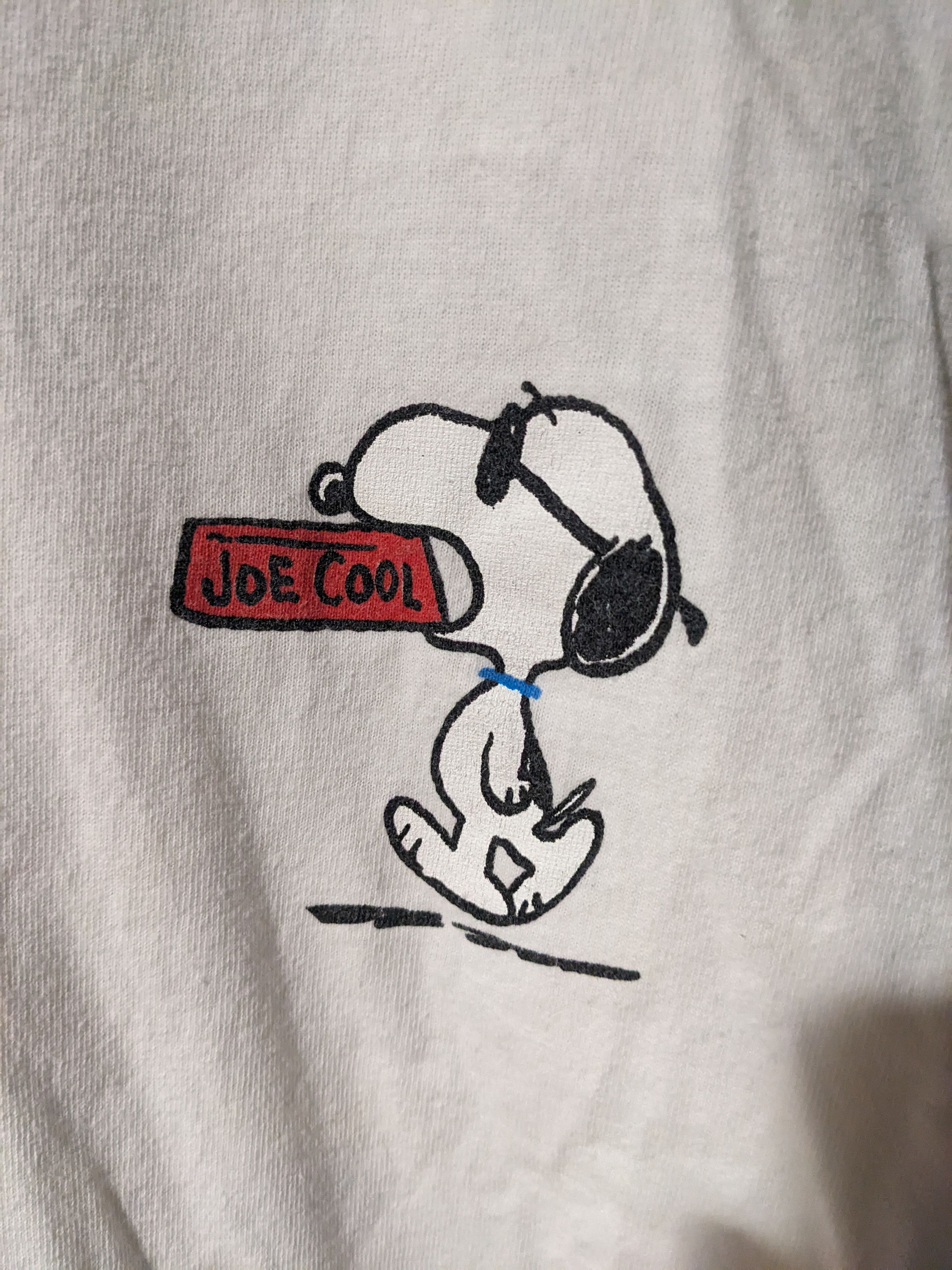 Peanuts × Vintage Vintage 90s Snoopy Joe Cool Peanuts Work Hard Play T-Shirt Size US L / EU 52-54 / 3 - 5 Thumbnail