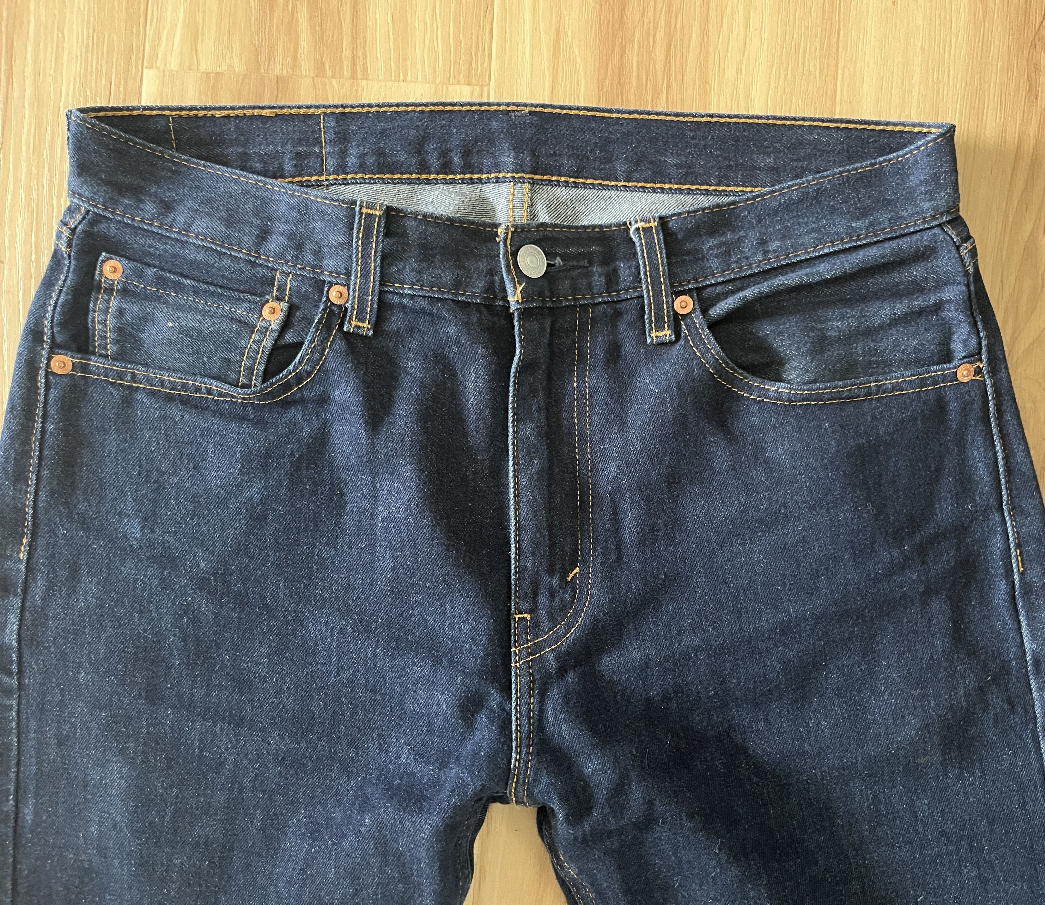 Levi's Levis 505 Blue Jeans Regular Fit Straight Leg 33x34 Size US 33 - 3 Thumbnail