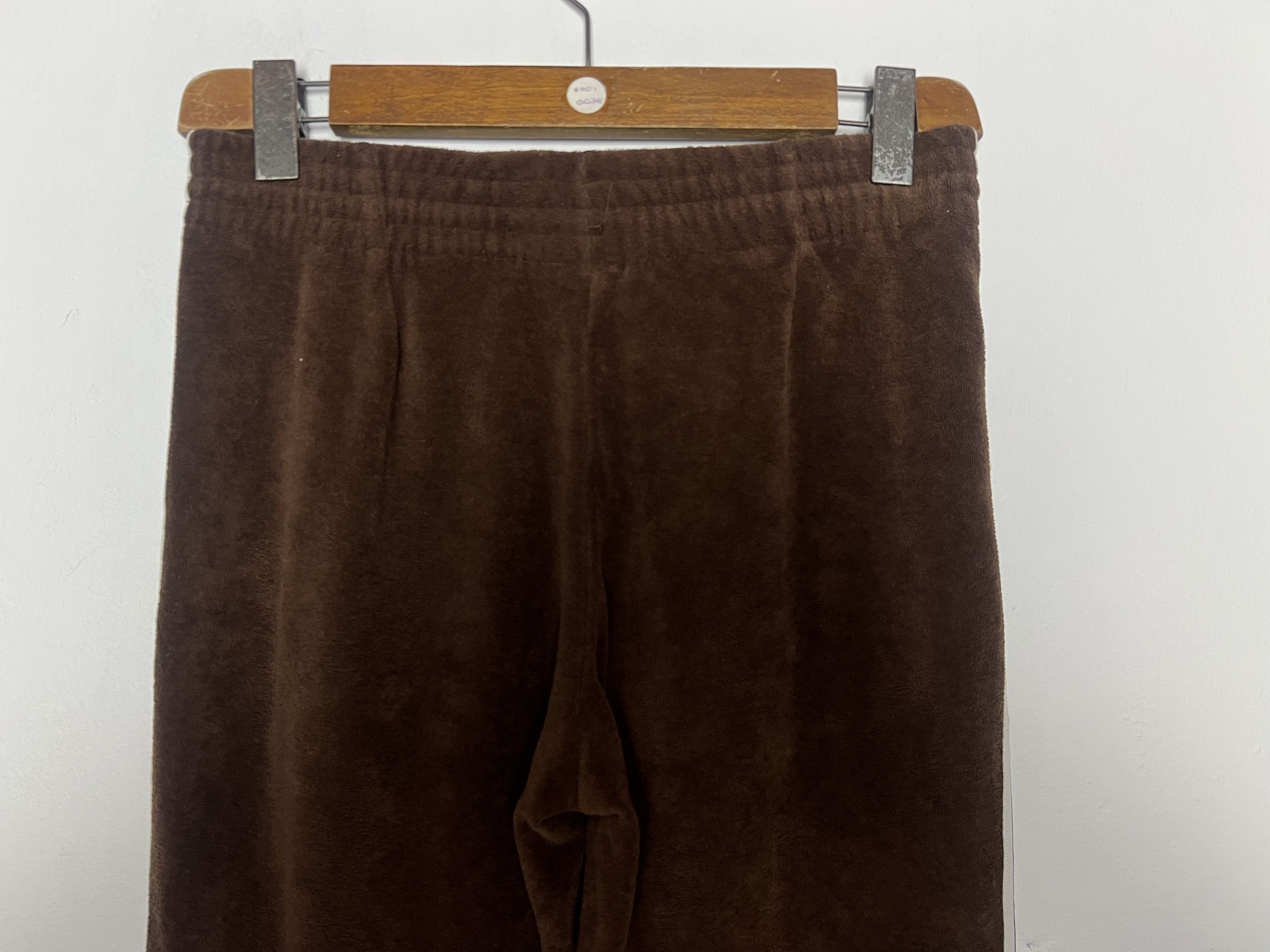 Adidas Vintage Adidas Brown Velour Striped Japan Made Track Pant Size US 29 - 6 Thumbnail