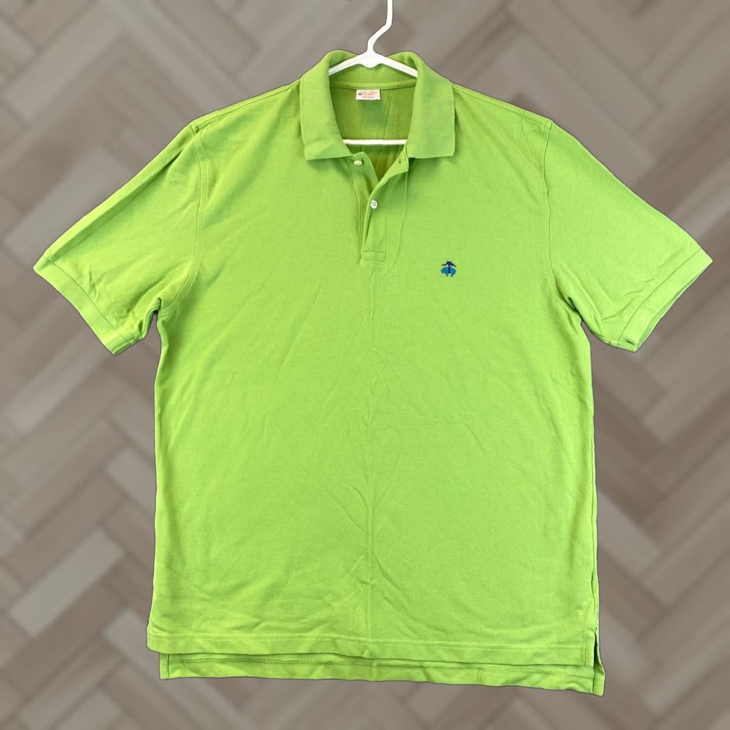 Brooks Brothers VINTAGE Brooks Brothers Polo Shirt Green Short Sleeve L Men Golf 43-19 Slimming Cotton Accessories? Size US L / EU 52-54 / 3 - 1 Thumbnail