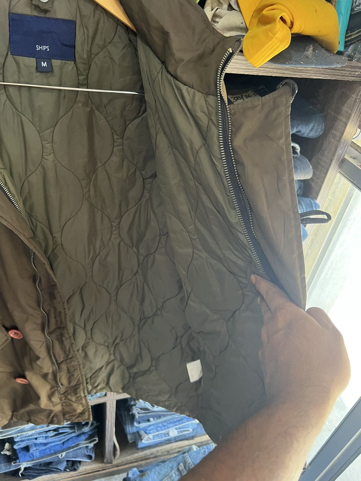SHIPS 🔥Ships Double Zip Quilted Jacket Size US M / EU 48-50 / 2 - 11 Thumbnail