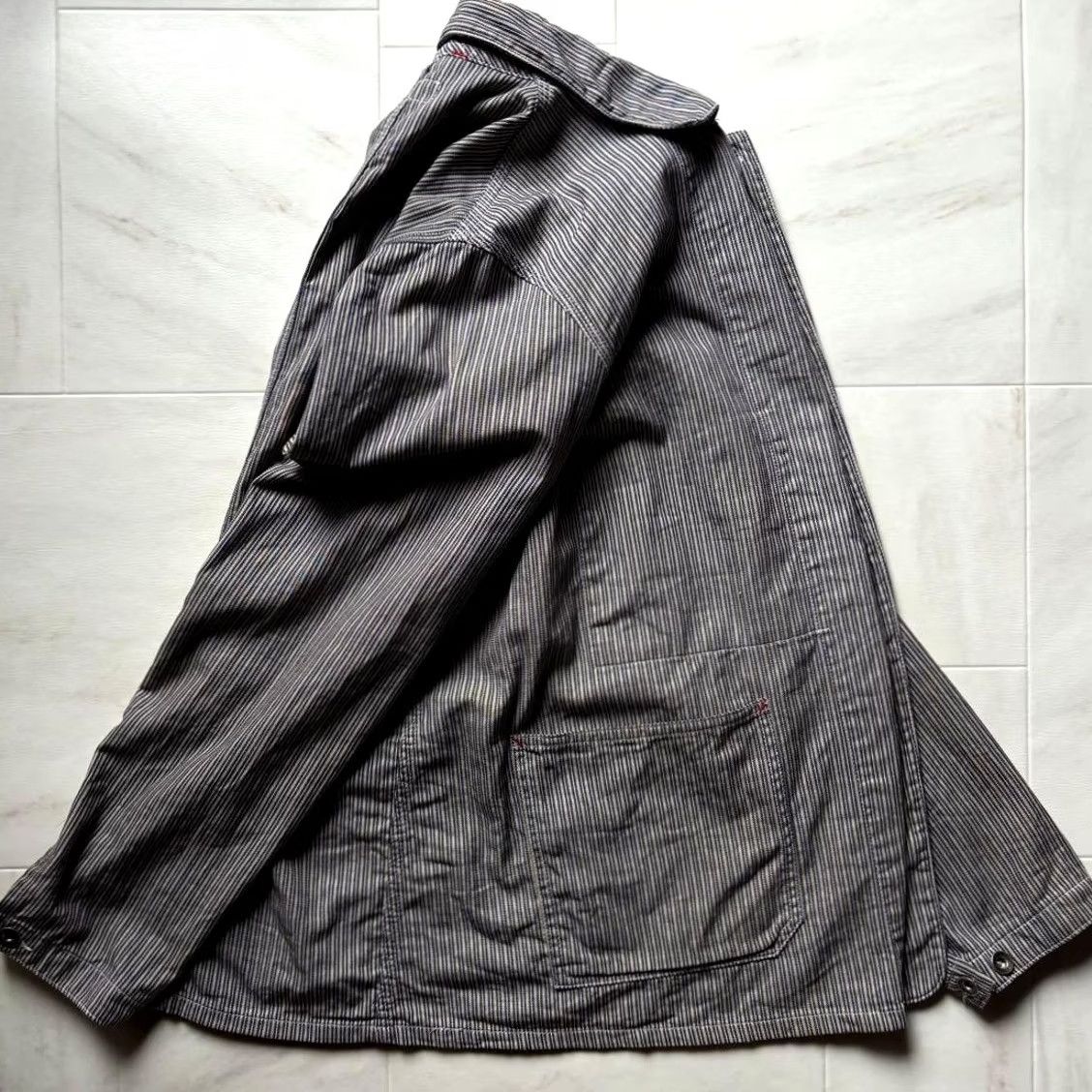 Engineered Garments ENGINEERED GARMENTS HICKORY STRIPE COVERALL JACKET MEN S MULTICOLOR SIZE S USED Size US 29 - 7 Thumbnail