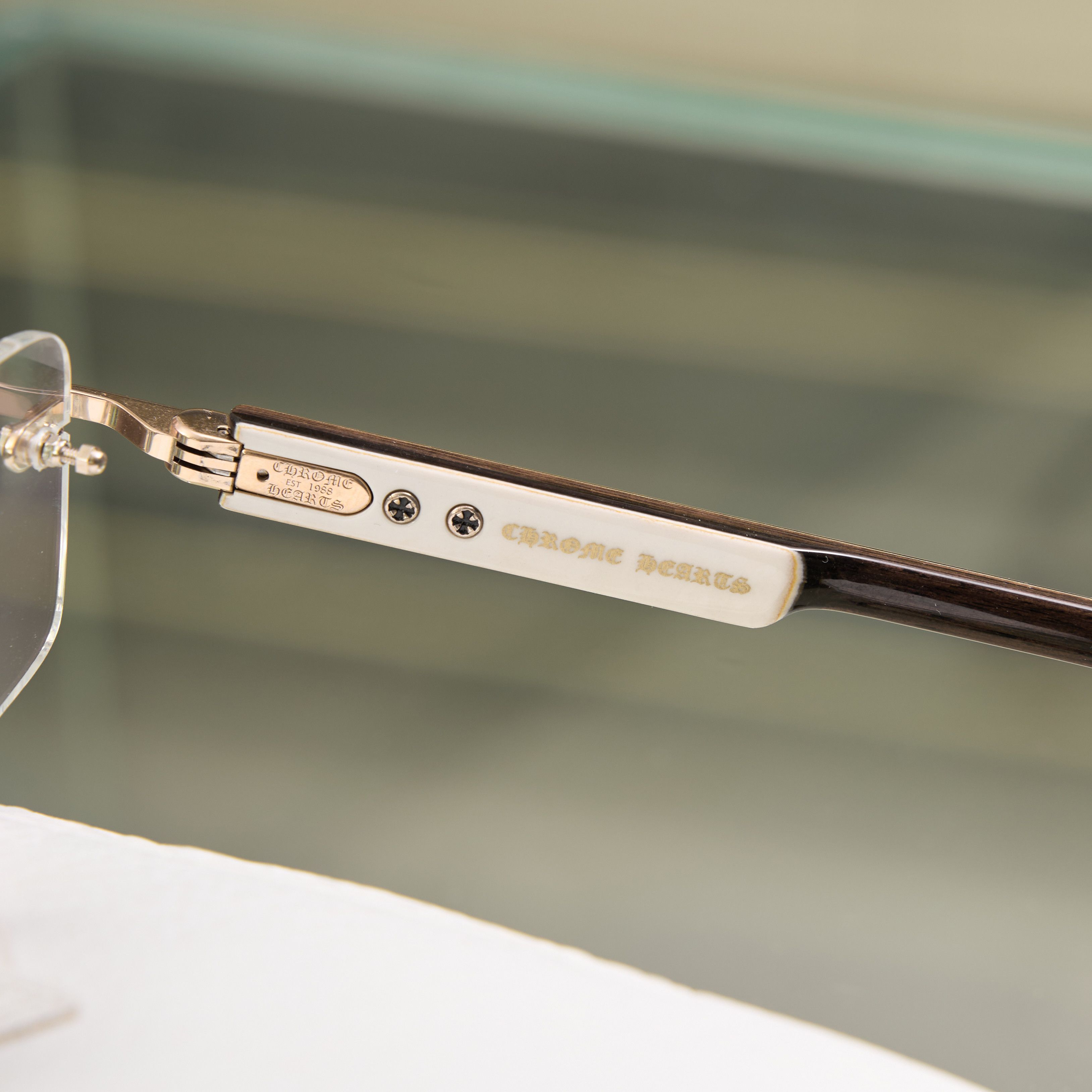 Chrome Hearts CHROME HEARTS DEEP I Gold Plated/White Ebony-Piano Varnish Size ONE SIZE - 4 Thumbnail
