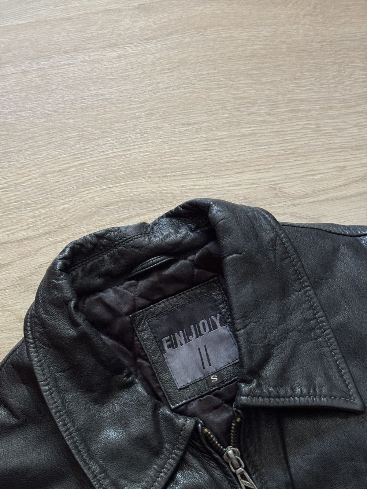 Genuine Leather Vintage 00’s Enjoy y2k Genuine Leather Moto Racing Jacket Size US M / EU 48-50 / 2 - 7 Thumbnail