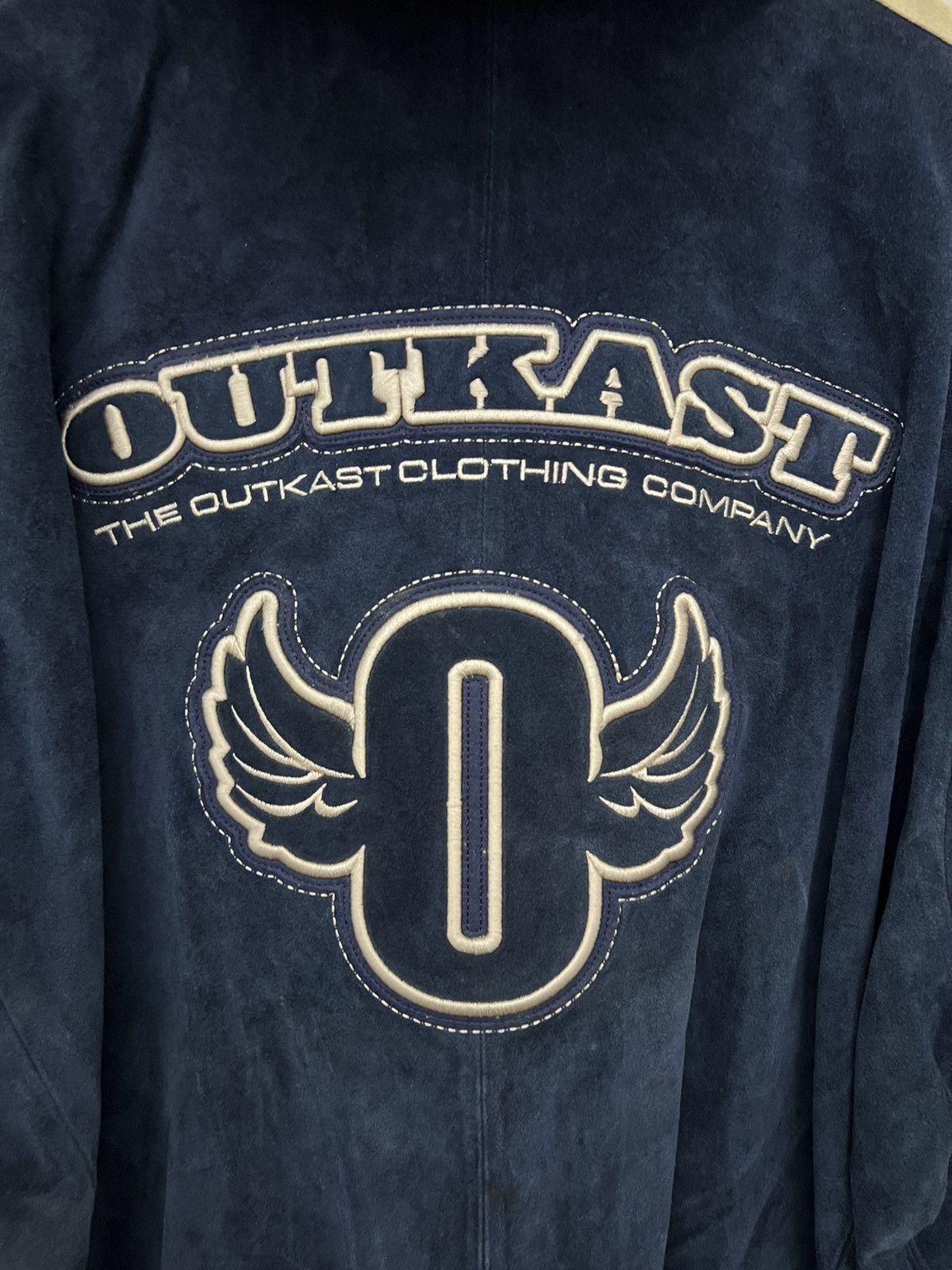 Outkast SAMPLE Outkast Suede Hooded Zip Jacket Size US XXL / EU 58 / 5 - 5 Thumbnail