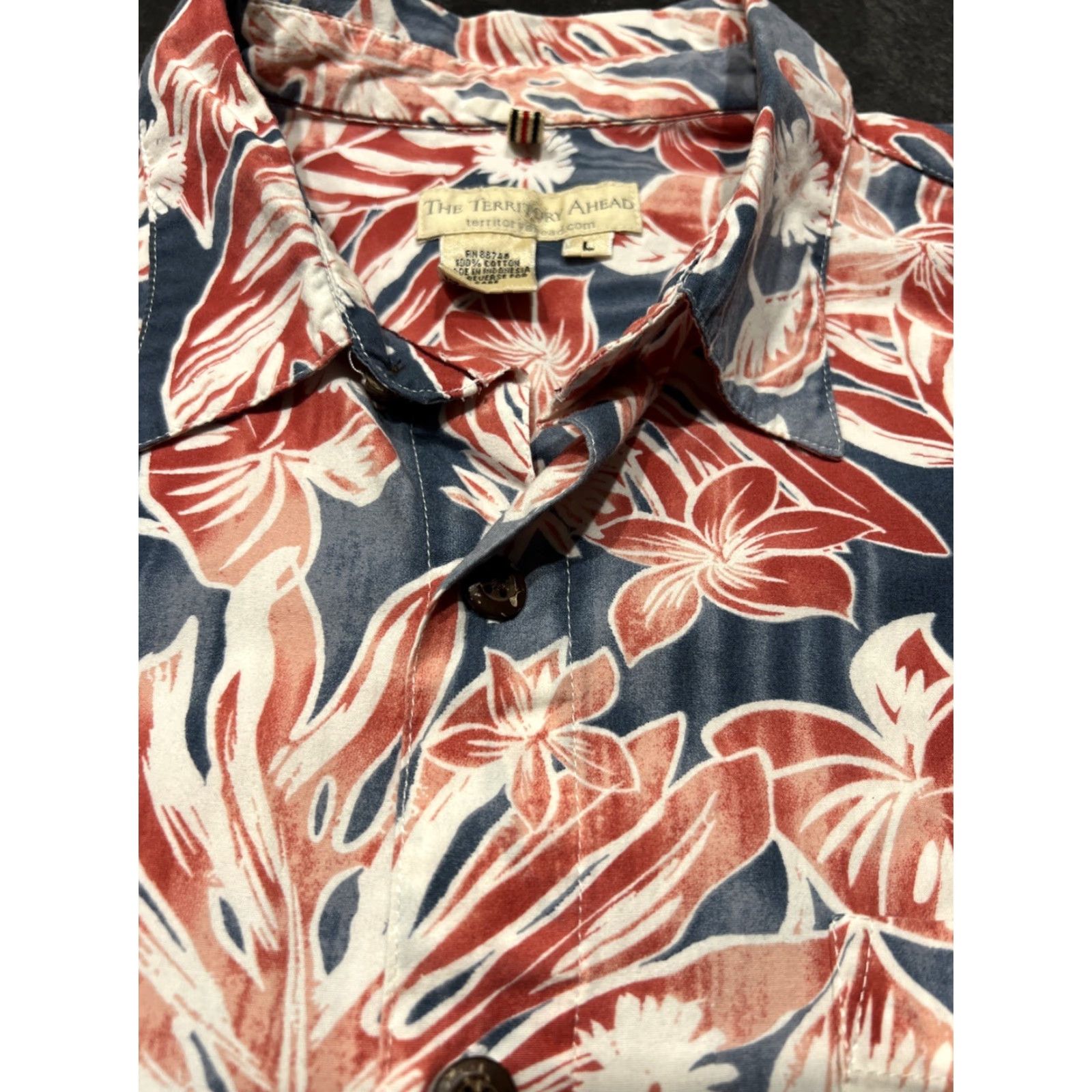 The Territory Ahead Territory Ahead Floral Button-Up Shirt Men’s Large Multicolor Outdoor Casual Size US L / EU 52-54 / 3 - 6 Thumbnail