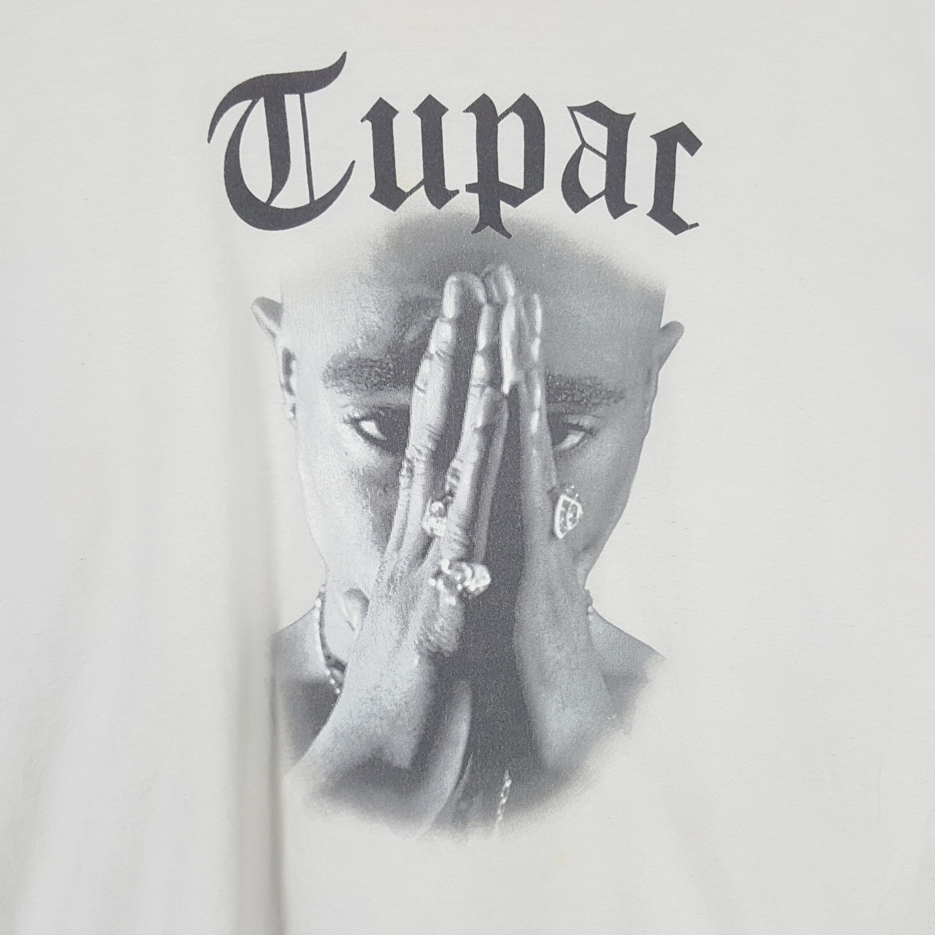 Band Tees × Vintage Vintage TUPAC SHAKUR American Rapper T-shirt Size US XL / EU 56 / 4 - 2 Thumbnail