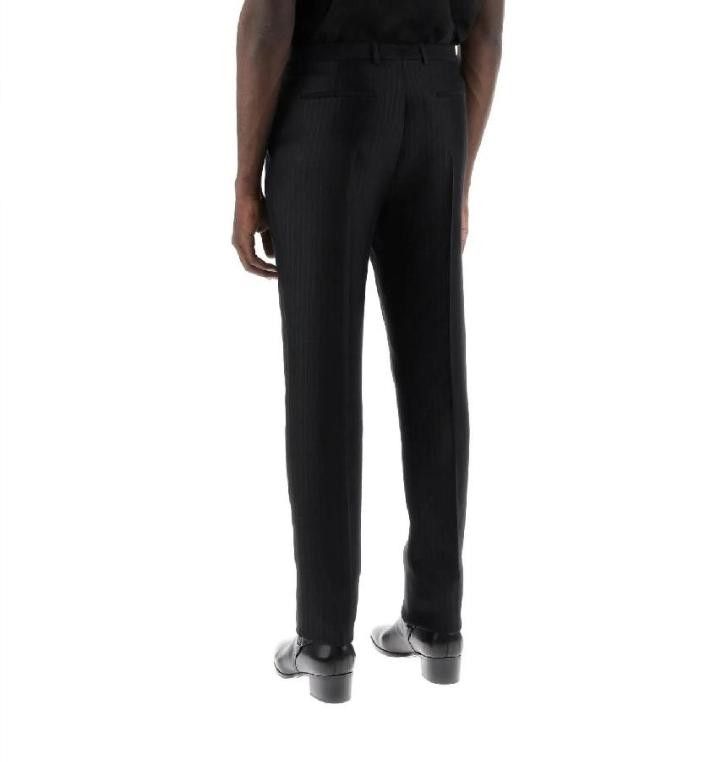Saint Laurent Paris o1s1wg111124 Pantalons Taille Haute Jambe Pant in Black Size US 36 / EU 52 - 2 Thumbnail